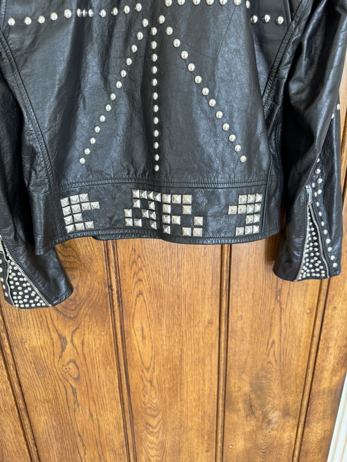 Saint Laurent Paris FW16 Saint Laurent studded leather biker jacket Hedi Grail Size US M / EU 48-50 / 2 - 22 Thumbnail