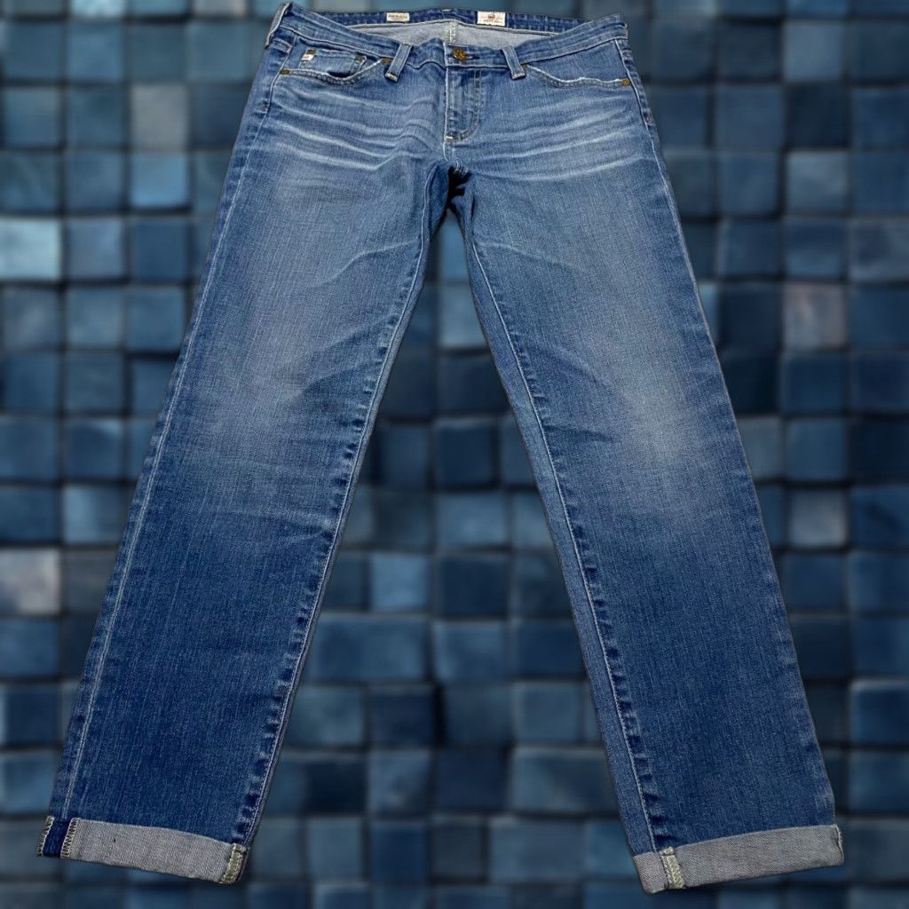 Denime AG Adriano Goldschmied Jeans Womens 28R Blue Denim Stilt Cigarette Roll Up Shirt? Size 26" / US 2 / IT 38 - 1 Thumbnail