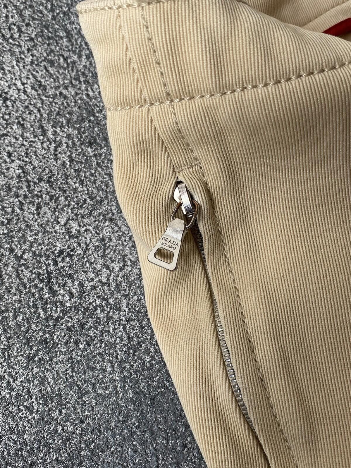 Prada 2000’s Prada Biker Casual Pants Vintage Women Cream 40 Size 40" / US 18 - 12 Thumbnail