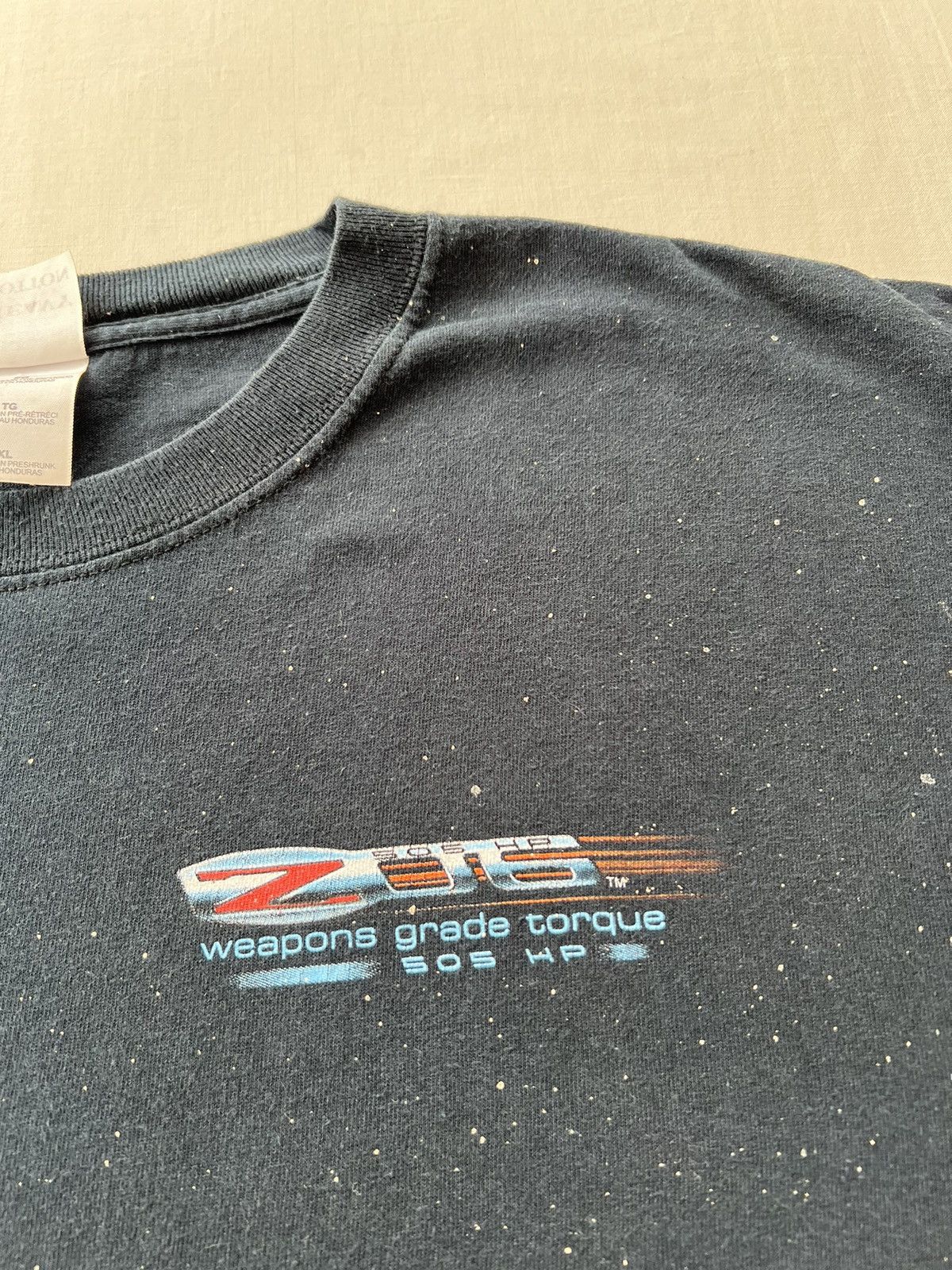 Vintage Vintage 2000s Chevrolet Corvette Z06 505 HP Black T-shirt Size US XL / EU 56 / 4 - 6 Thumbnail