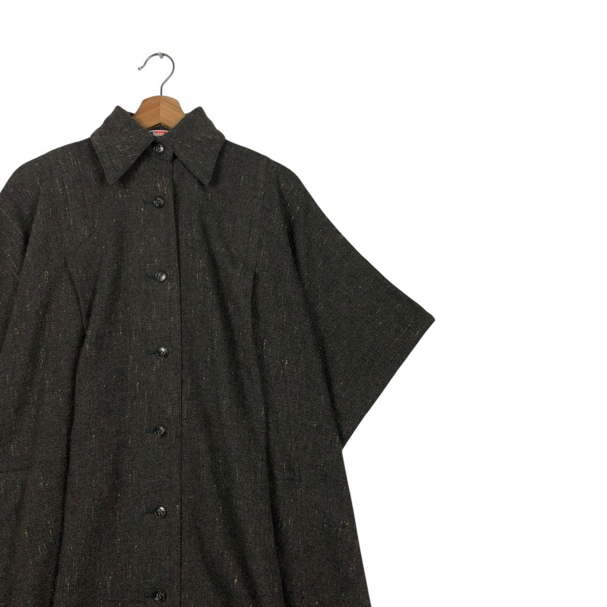 Issey Miyake 🔥VINTAGE 70’s ISSEY MIYAKE WOOL HERRINGBONE LONG CLOAKS Size US L / EU 52-54 / 3 - 3 Thumbnail