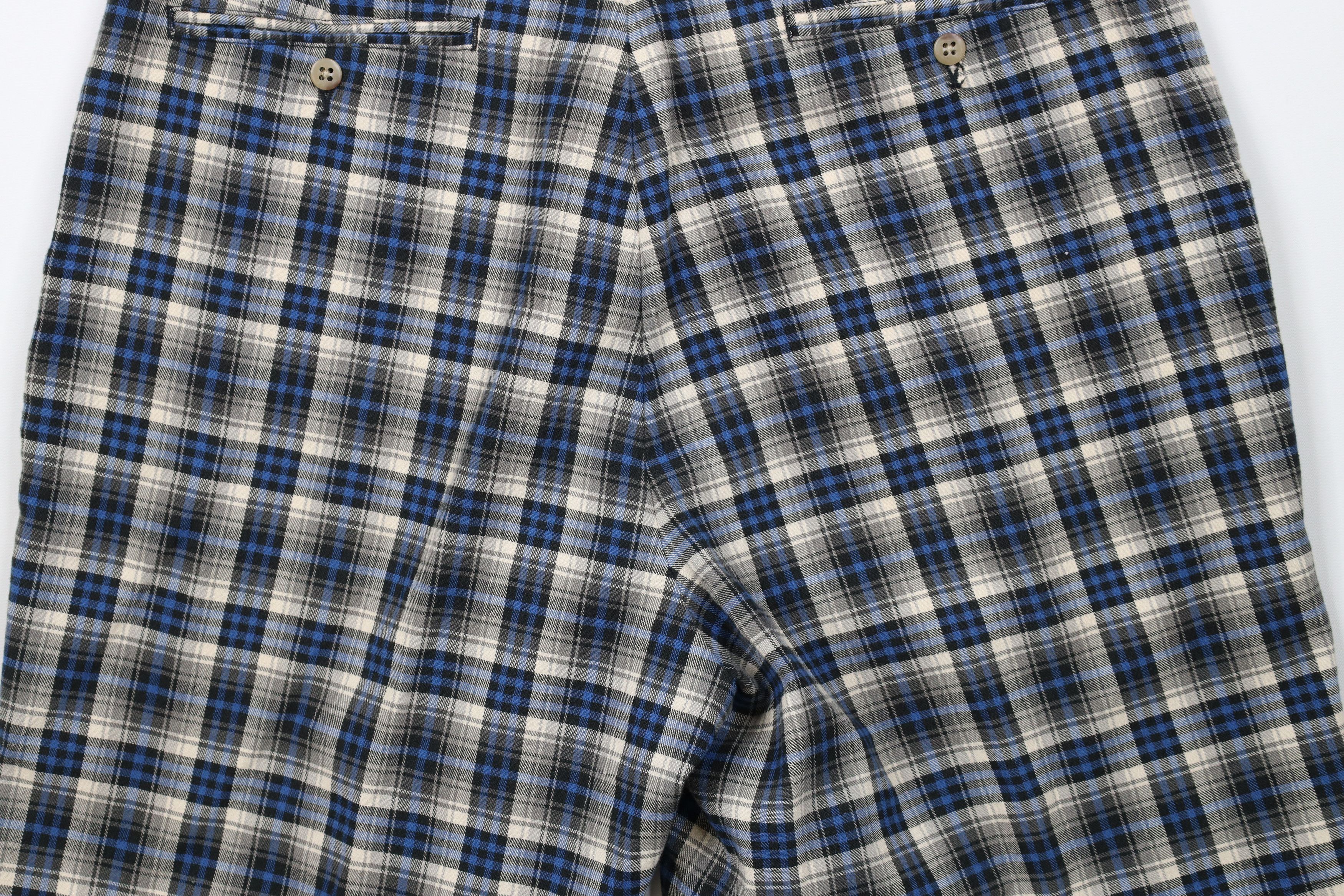 Ralph Lauren × Vintage Vintage 90s Ralph Lauren Knee Flannel Chino Shorts Plaid Size US 32 / EU 48 - 9 Thumbnail