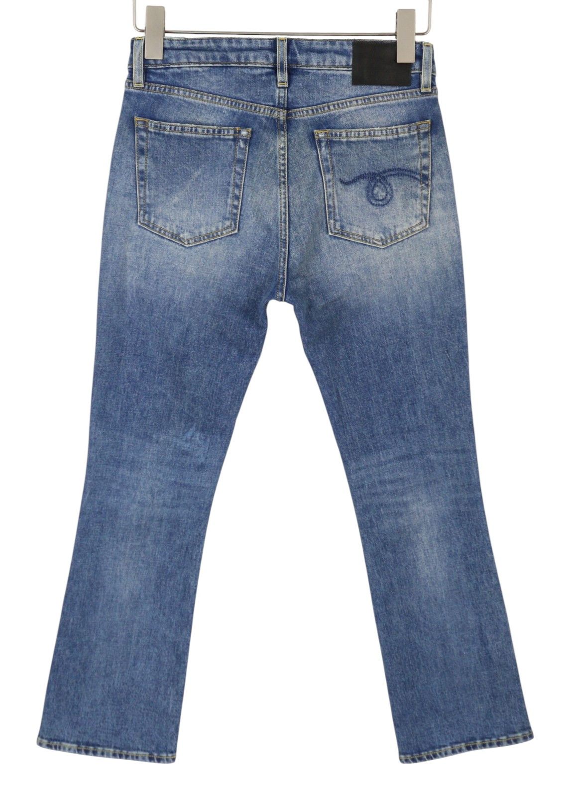 R13 KICK FIT 27 Jasper Stretch Faded Cropped Blue PS26 89040 Size 27" / US 4 / IT 40 - 4 Thumbnail