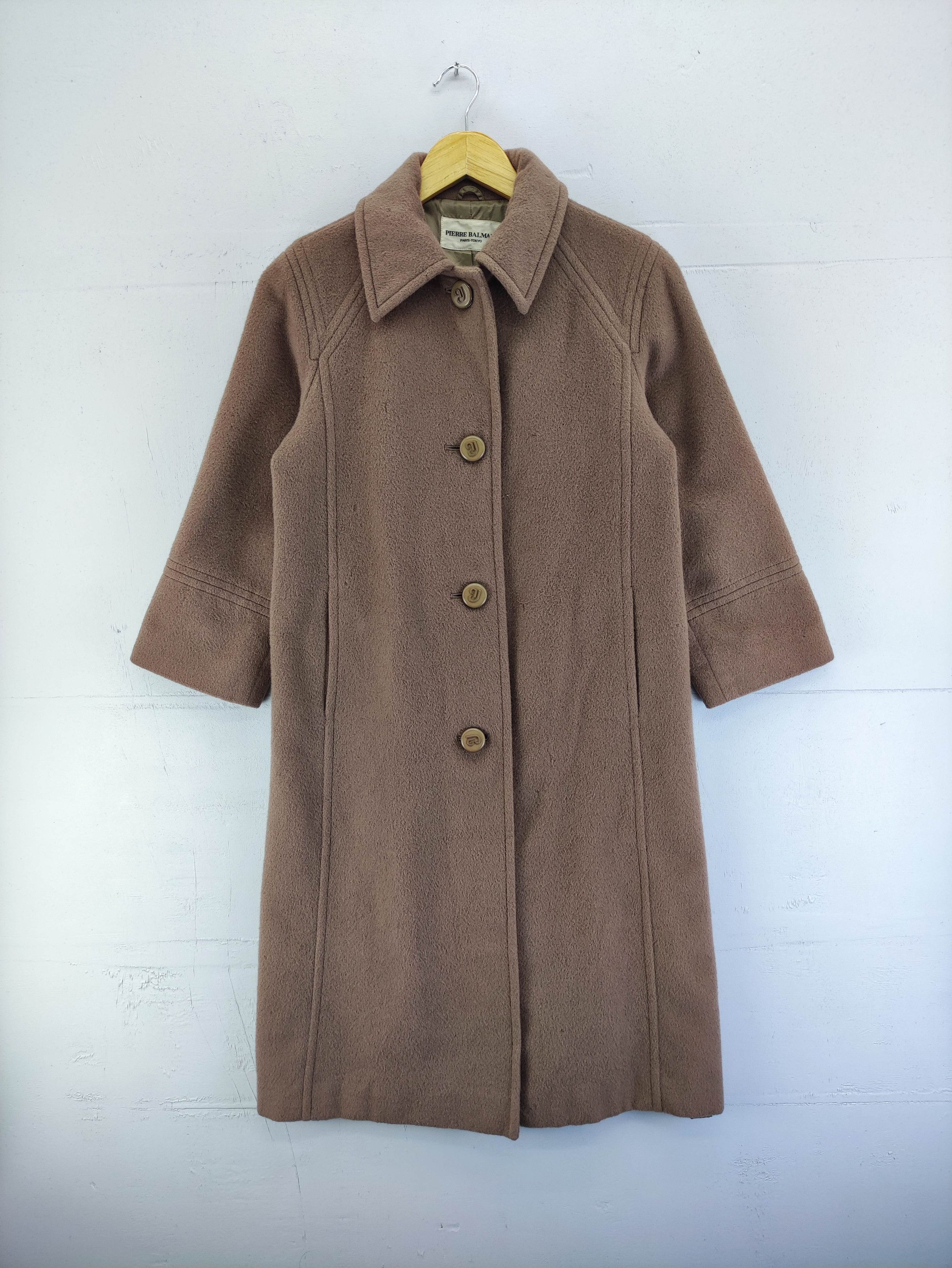 Pierre Balmain Vintage Pierre Balmain Wool Coat Long Jacket Size XS / US 0-2 / IT 36-38 - 1 Thumbnail