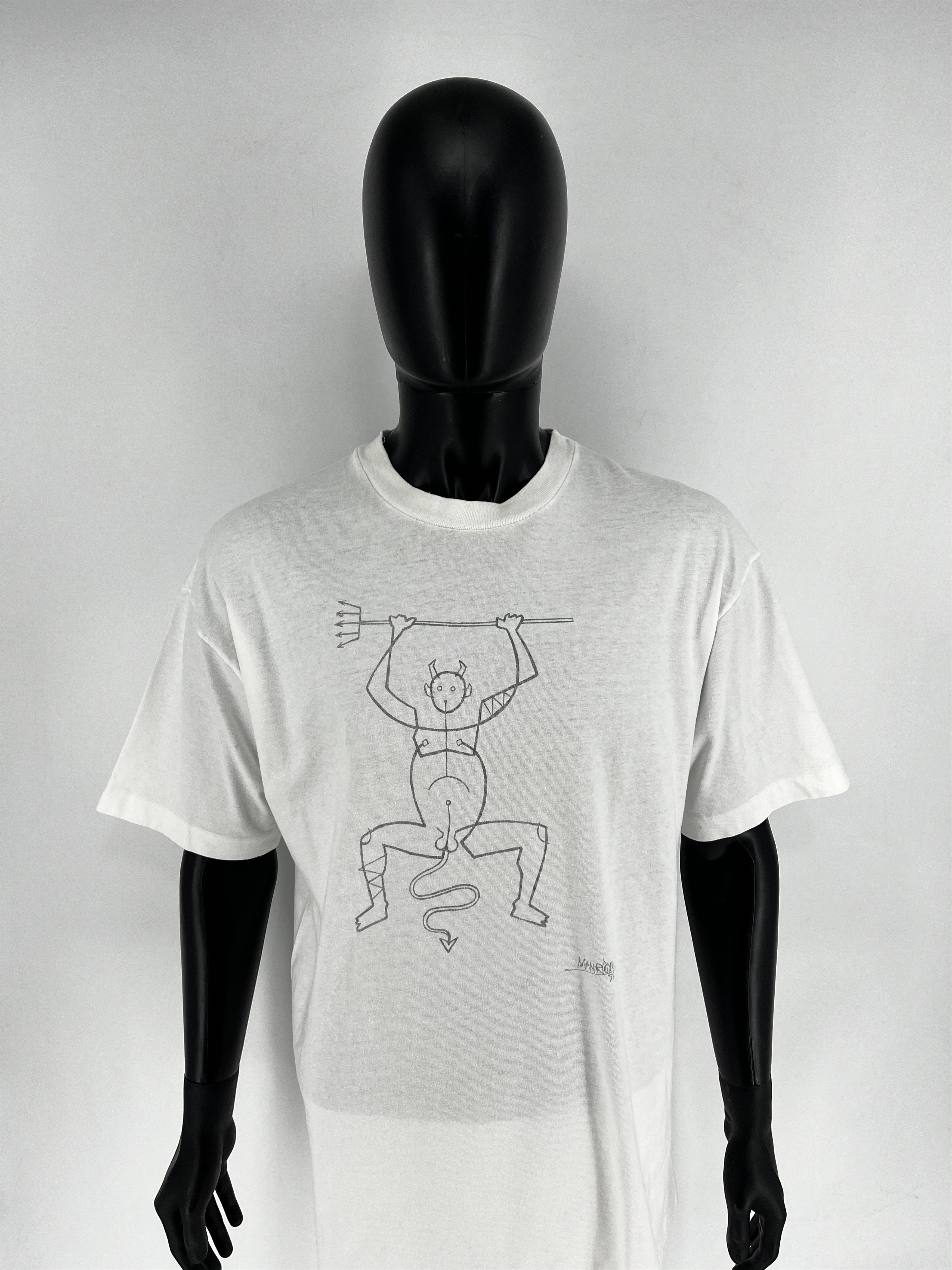 Band Tees Cesar Manrique 87 El Diablo Art T-Shirt Size XL FOTM VTG 90s Size US XL / EU 56 / 4 - 5 Thumbnail