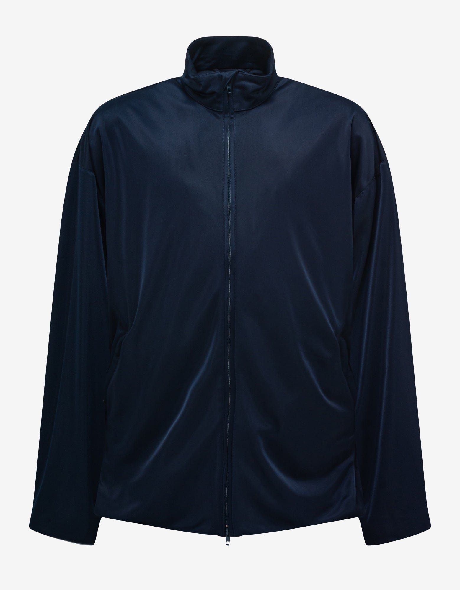 Balenciaga Balenciaga Navy Blue High Sheen Oversized Tracksuit Jacket Size US S / EU 44-46 / 1 - 1 Thumbnail
