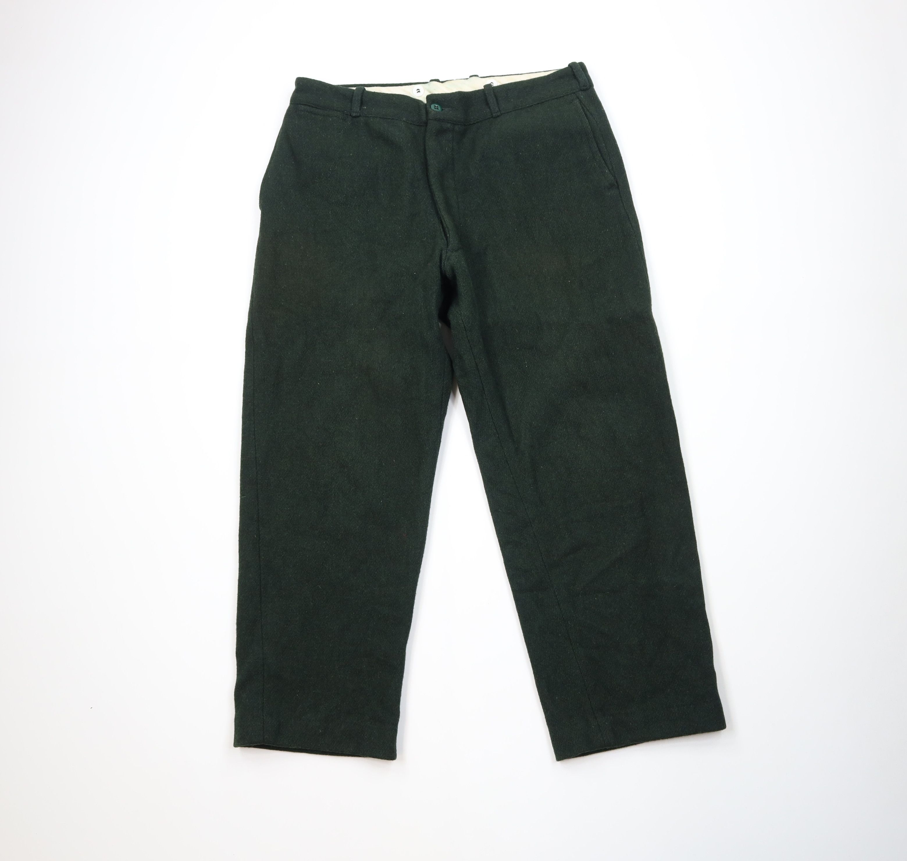 Vintage Vintage 60s 70s Streetwear Heavy Wool Wide Leg Pants USA Size US 38 / EU 54 - 1 Thumbnail