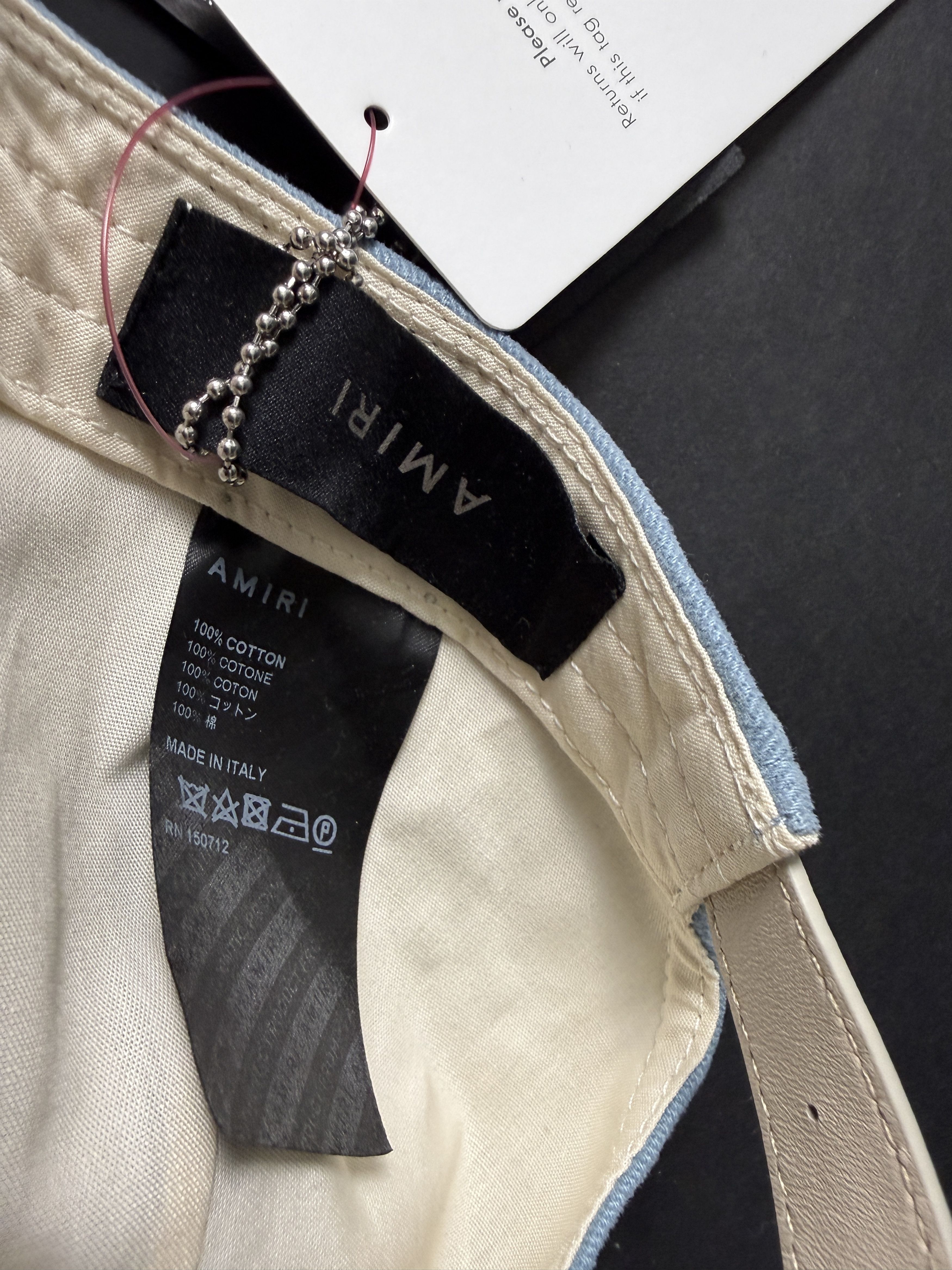 Amiri Barroque Baby Blue Logo Stitched Hat Size ONE SIZE - 8 Thumbnail