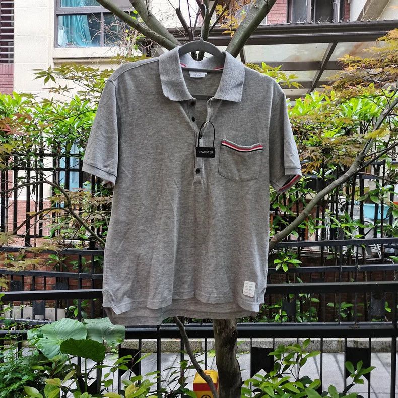 Thom Browne THOM BROWNE Stripe Short Sleeve Polo - dmc Size US S / EU 44-46 / 1 - 1 Thumbnail