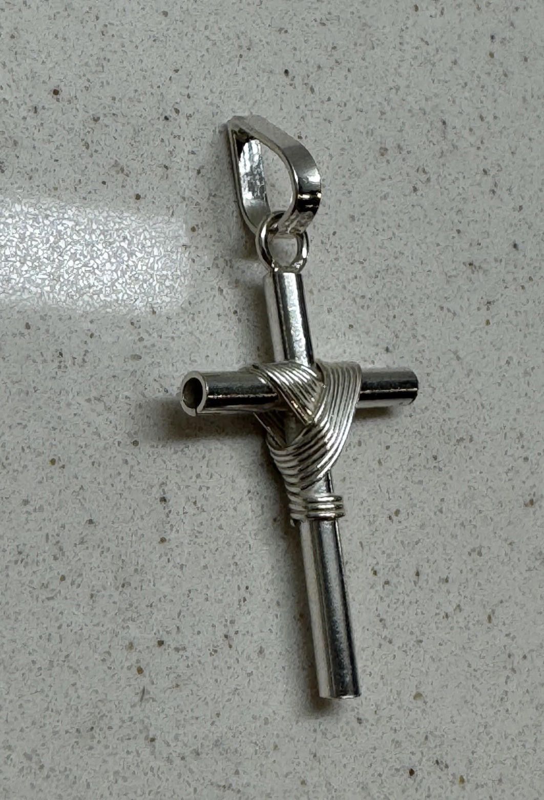 Designer Mexico .925 Silver Wire Wrapped Religious Cross Pendant Size ONE SIZE - 3 Thumbnail