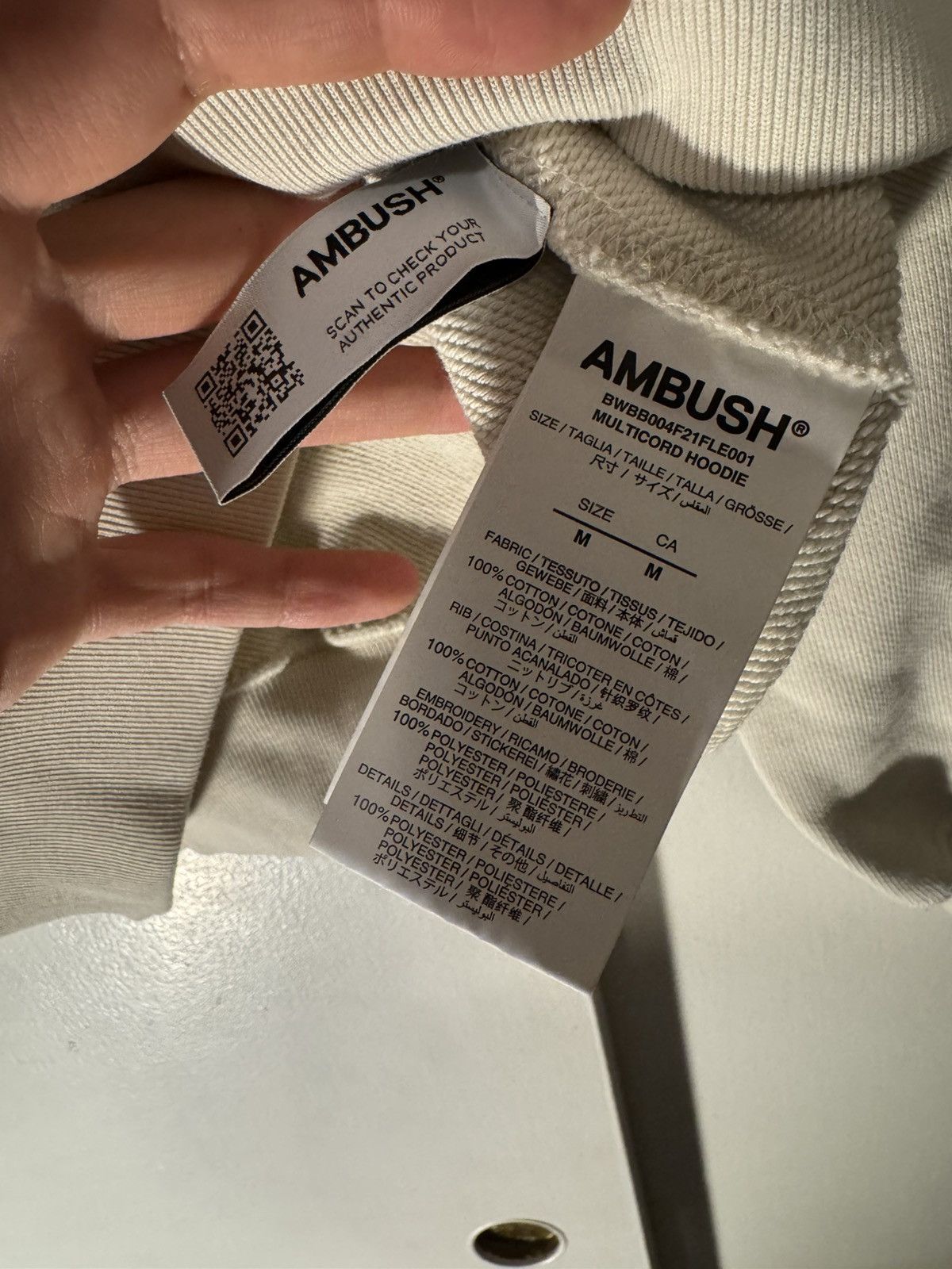 Ambush Design Ambush Multicord Hoodie Beige / White / Off White Medium M Size US M / EU 48-50 / 2 - 7 Thumbnail