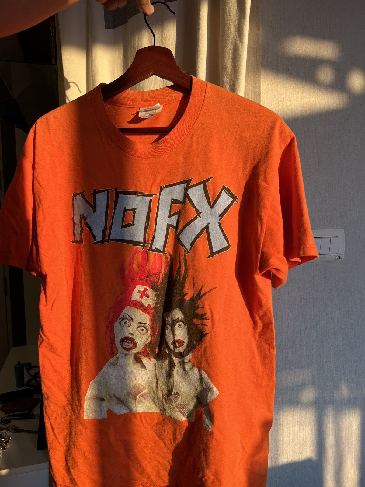 image of Band Tees x Vintage 2000’S Nofx in Orange, Men's (Size Medium)