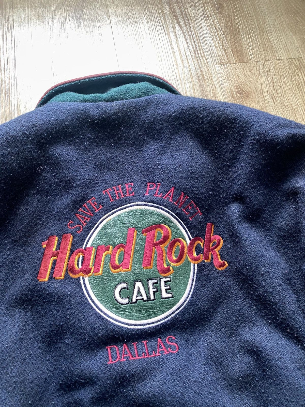 Hard Rock Cafe Vintage 90s Hard Rock Cafe Dallas Varsity Bomber Jacket Size US S / EU 44-46 / 1 - 8 Thumbnail