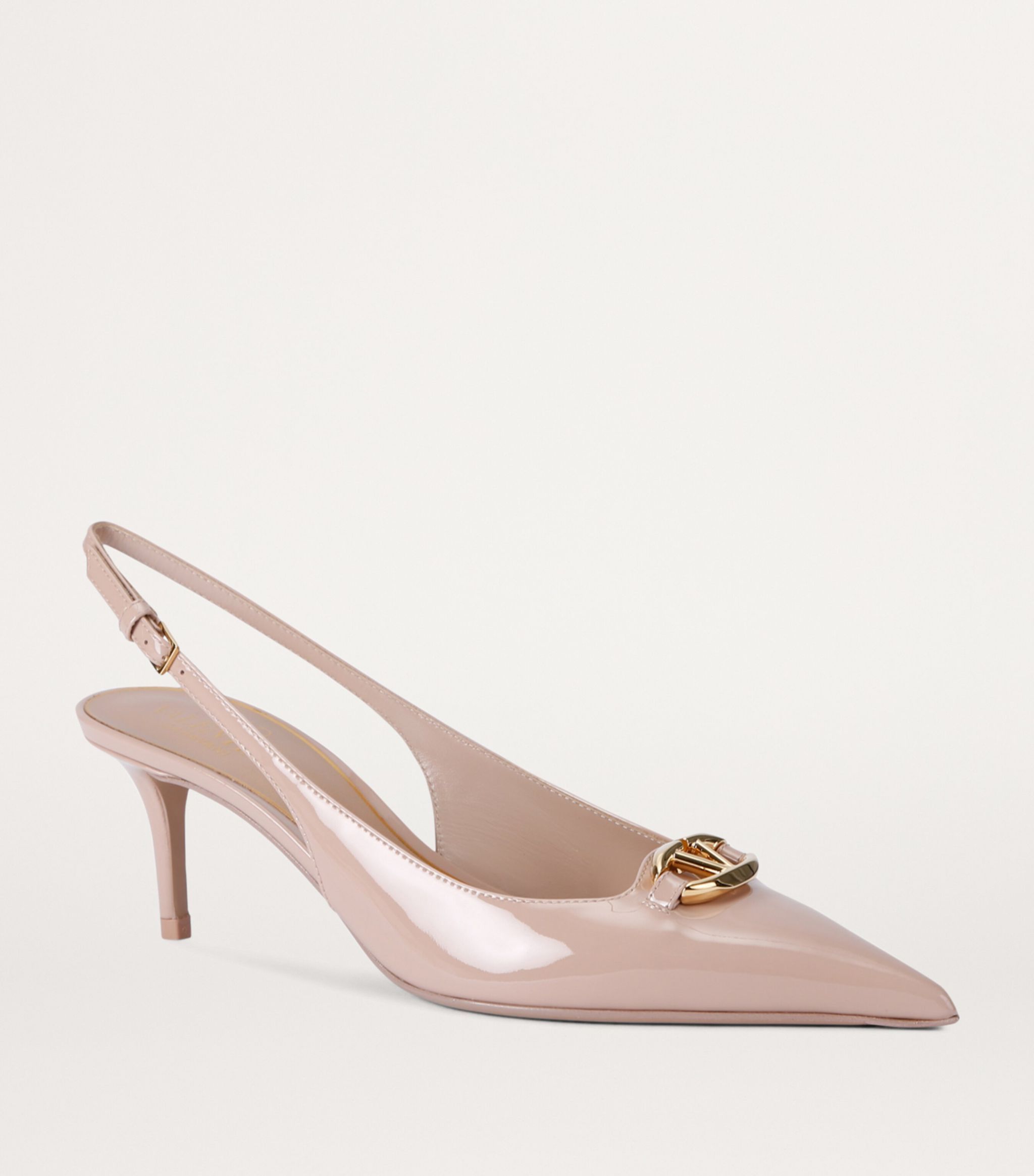 Valentino o1s22i1n0924 Slingback Vlogo Decollete Pumps in Neutro Size US 6 / IT 36 - 3 Thumbnail