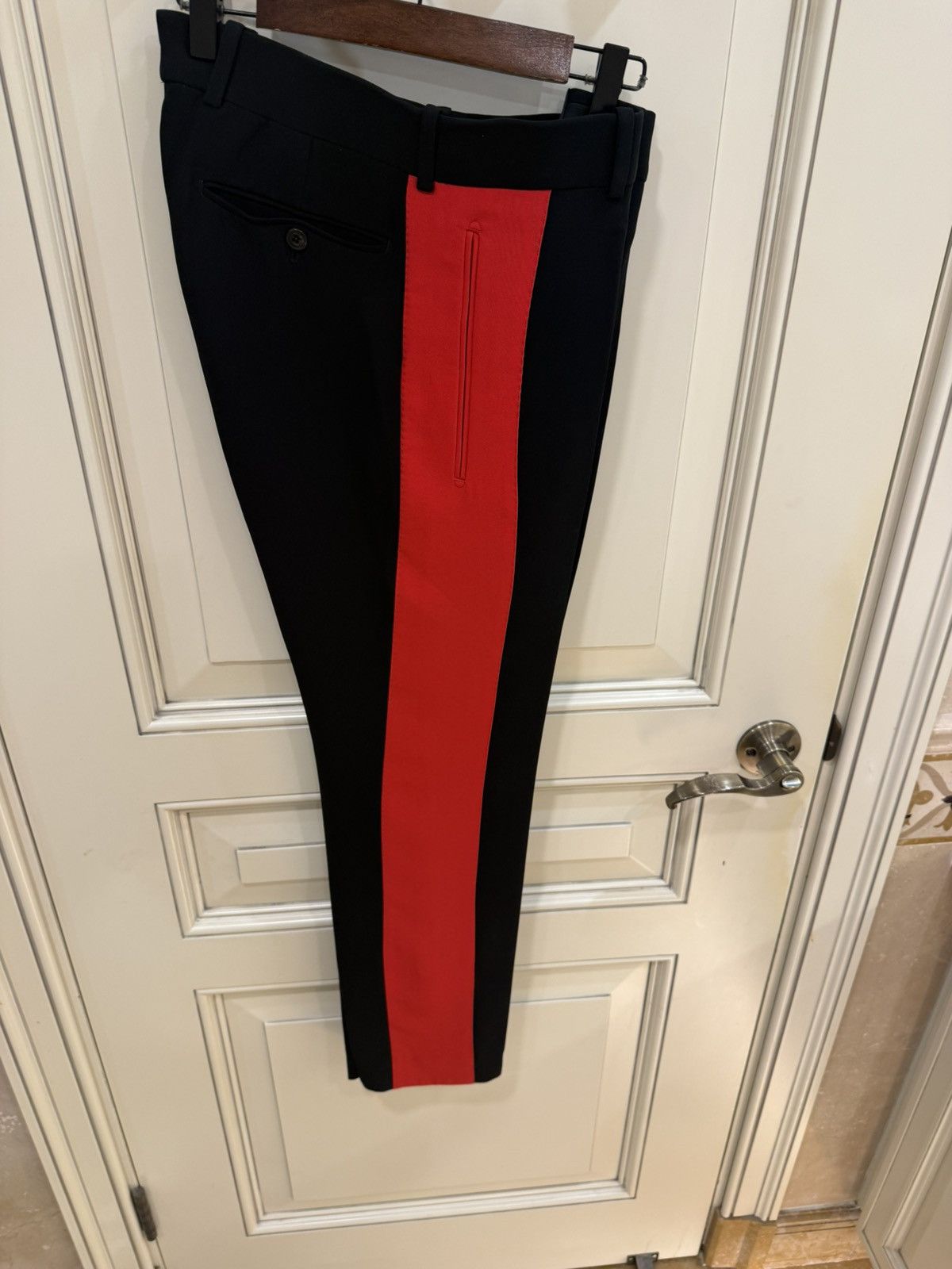 Alexander McQueen slim fit red stripe pants size46 Size US 30 / EU 46 - 4 Thumbnail