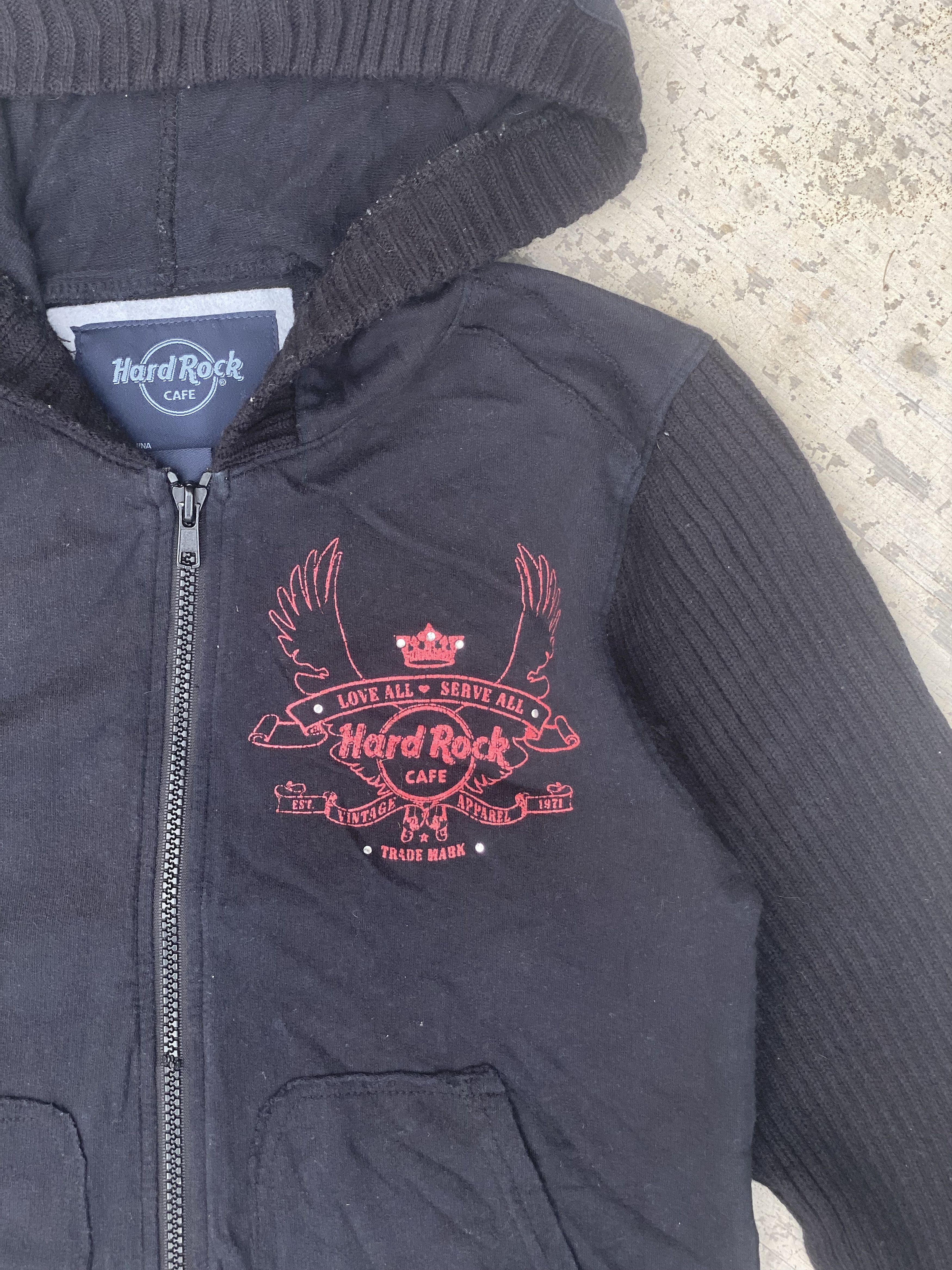 Hard Rock Cafe × Vintage Hard Rock Cafe Saipan Zip up Hoodies Size S / US 4 / IT 40 - 6 Thumbnail