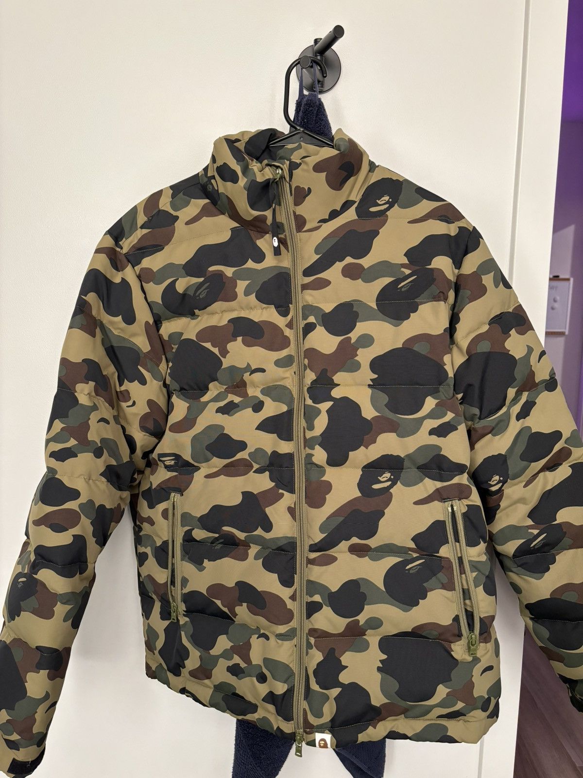 image of Bape Puffer in Green, Men's (Size Large)