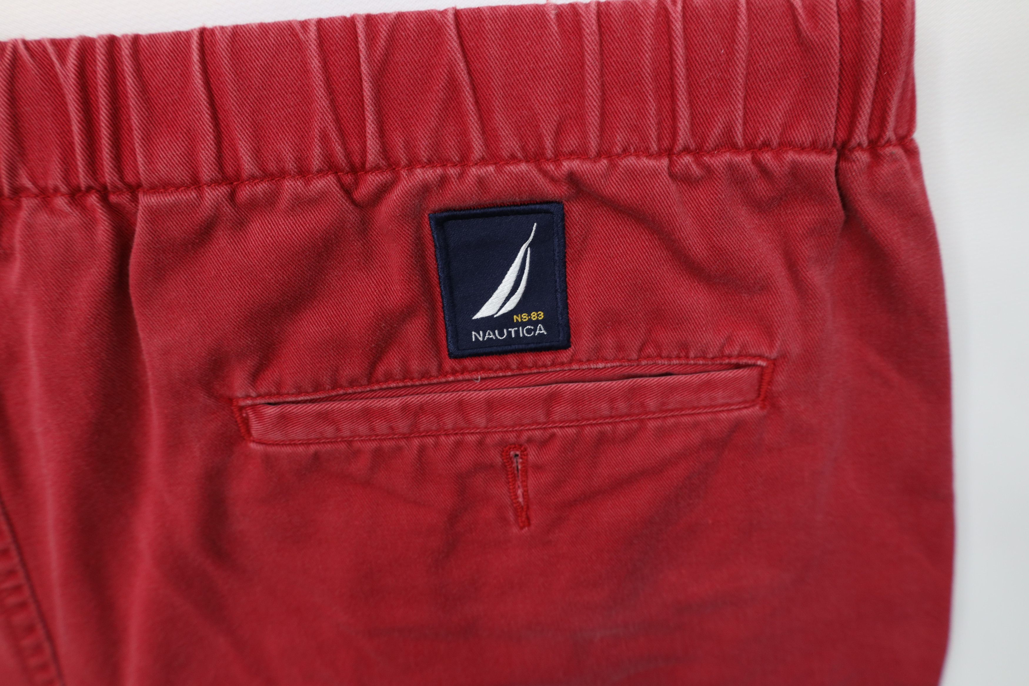 Nautica Vintage 90s Nautica Relaxed Fit Above Knee Shorts Red Cotton Size US 32 / EU 48 - 13 Thumbnail
