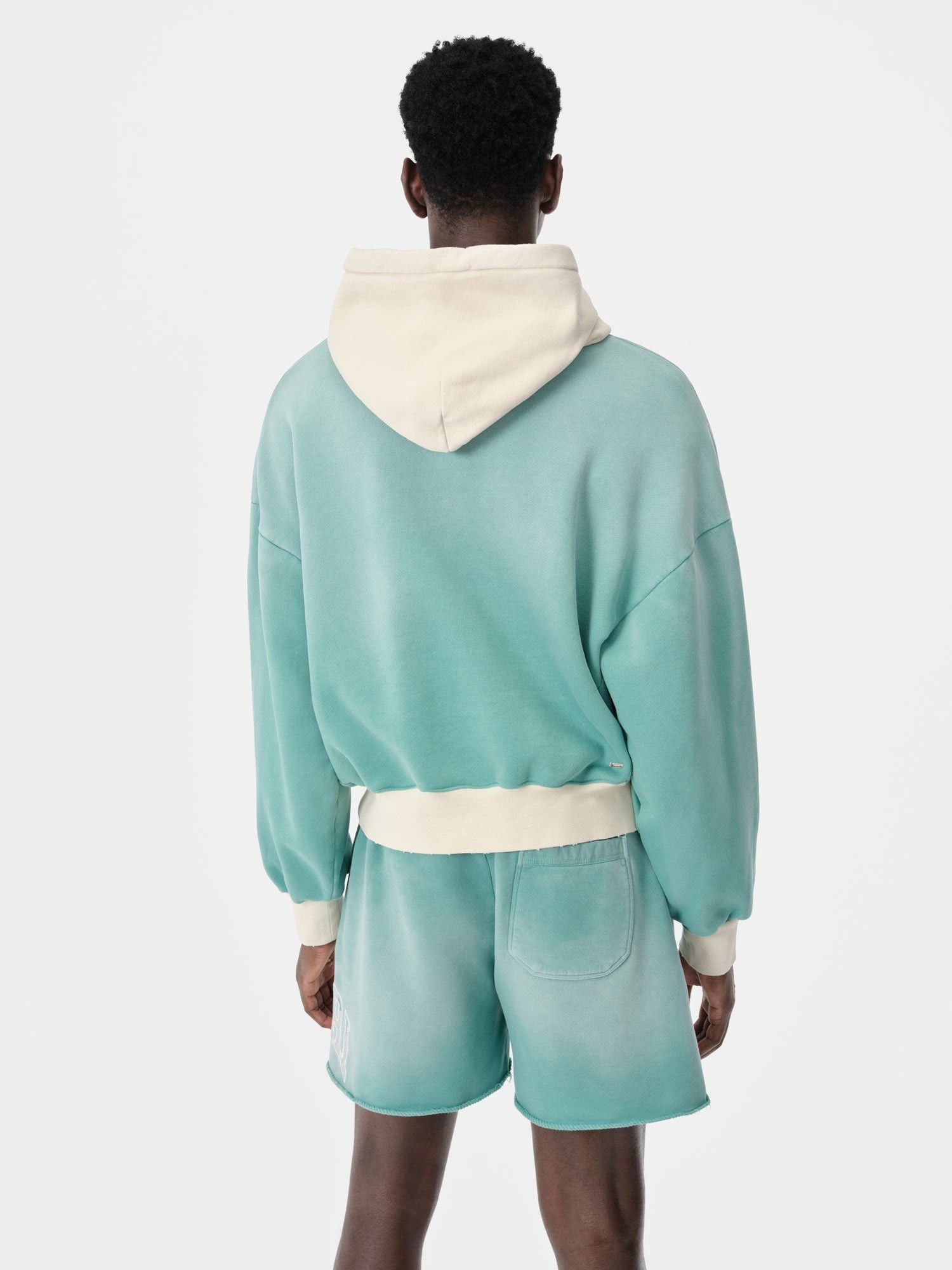 Amiri o1orln1025 Vintage Oversized Hoodie in Blue/White Size US XL / EU 56 / 4 - 5 Thumbnail