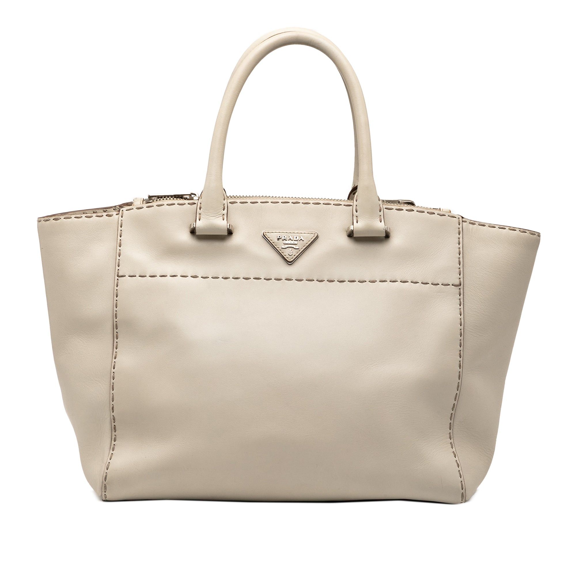 Prada City Calf Stitched Twin Pocket Satchel Size ONE SIZE - 1 Thumbnail
