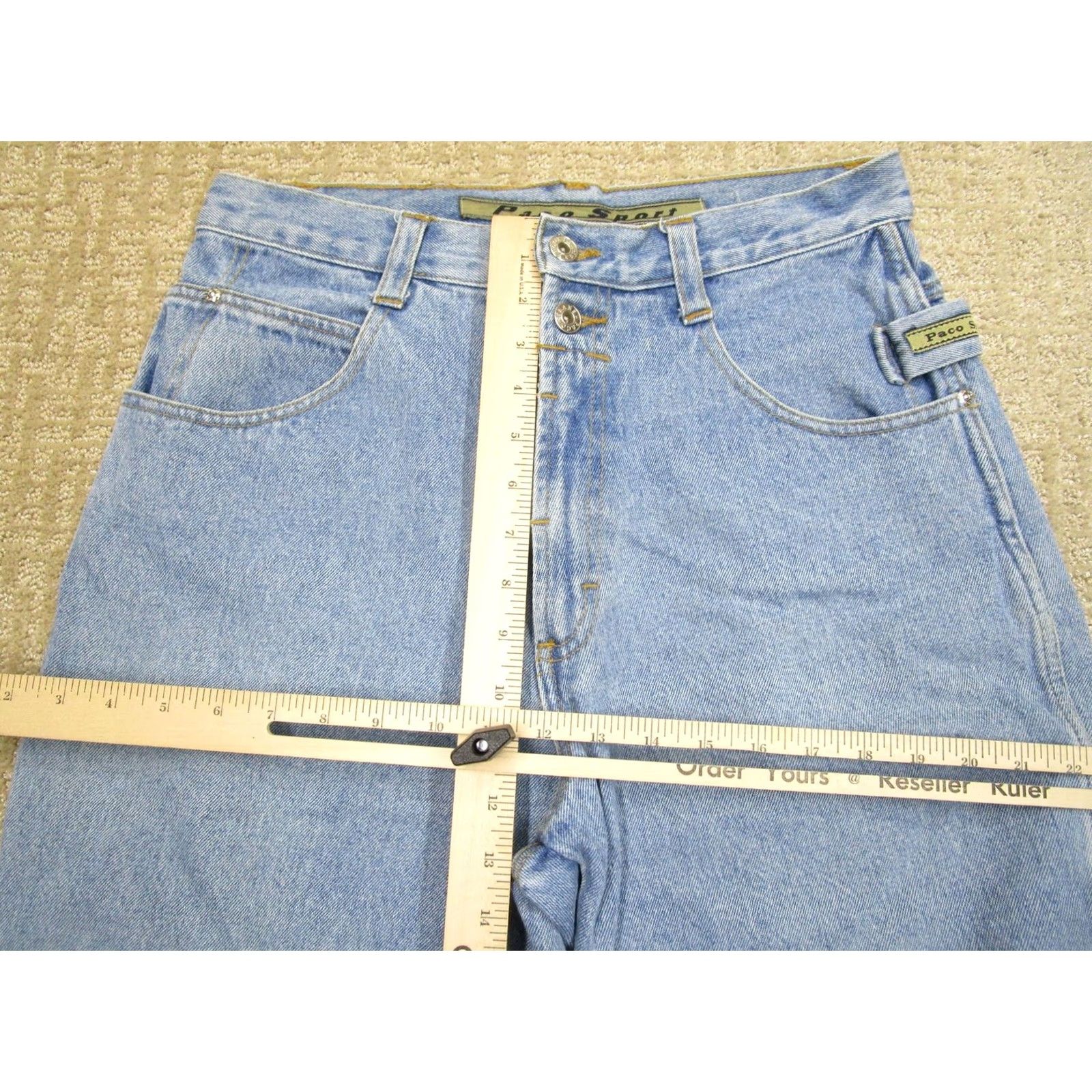 Vintage VINTAGE Paco Jeans Shorts Mens 32 Denim Carpenter Hammer Loop Button Fly 90s Shorts Mens 32 Denim Blue 90s Pacos Grunge Hip Hop Bermuda Pocket Mens Size US 32 / EU 48 - 7 Thumbnail