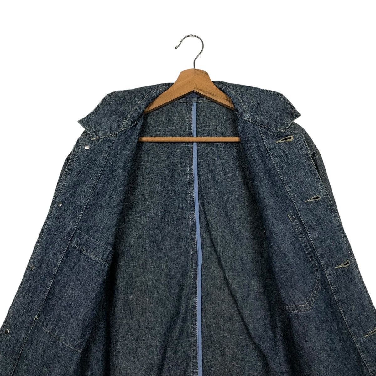 Japanese Brand 🔥VINTAGE CHORE WORK JACKET DENIM CROCODILE ISSEY MIYAKE Size US L / EU 52-54 / 3 - 16 Thumbnail