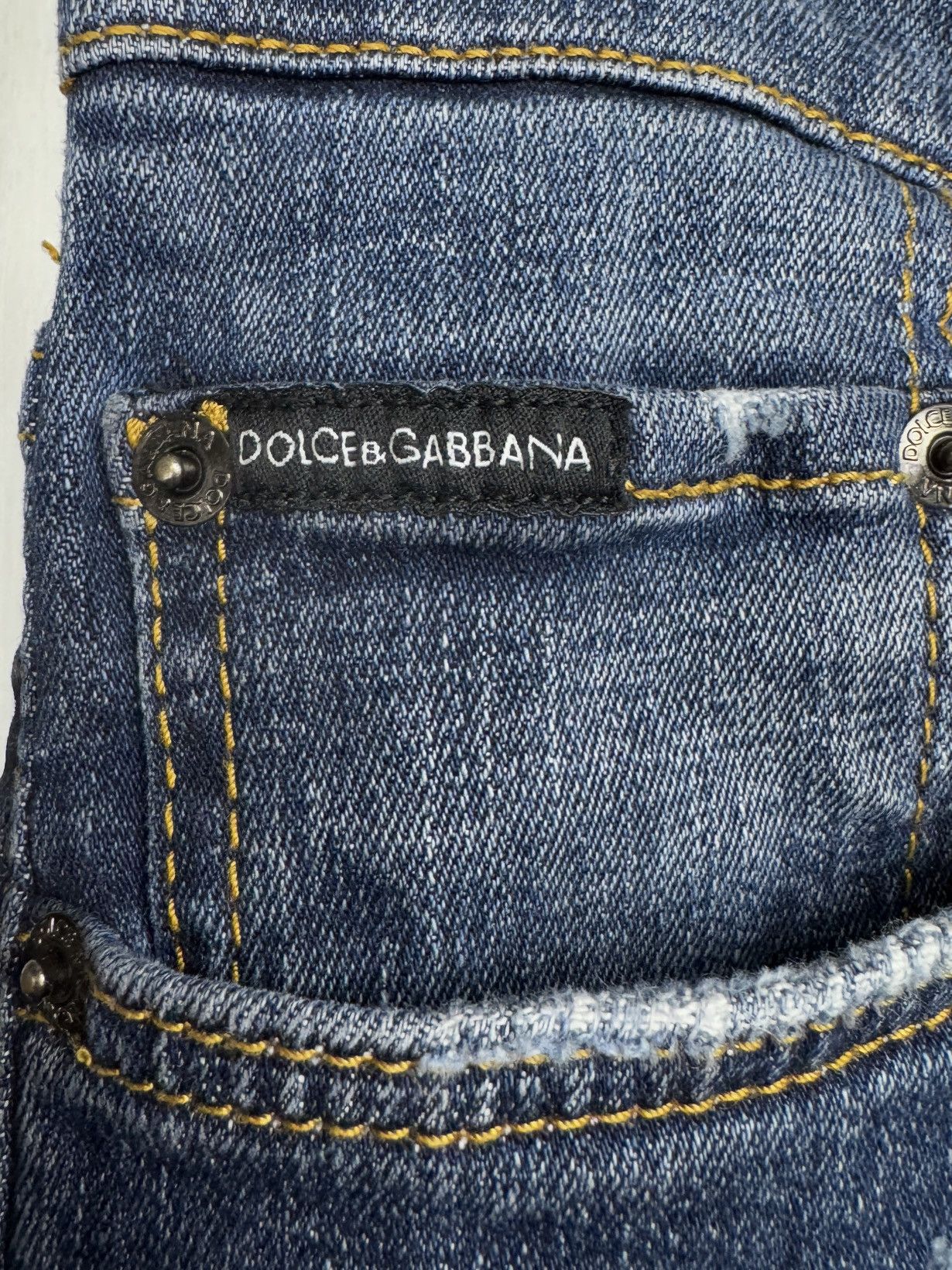 Dolce & Gabbana Dolce & Gabbana blue slim faded denim jeans pants Size US 30 / EU 46 - 4 Thumbnail