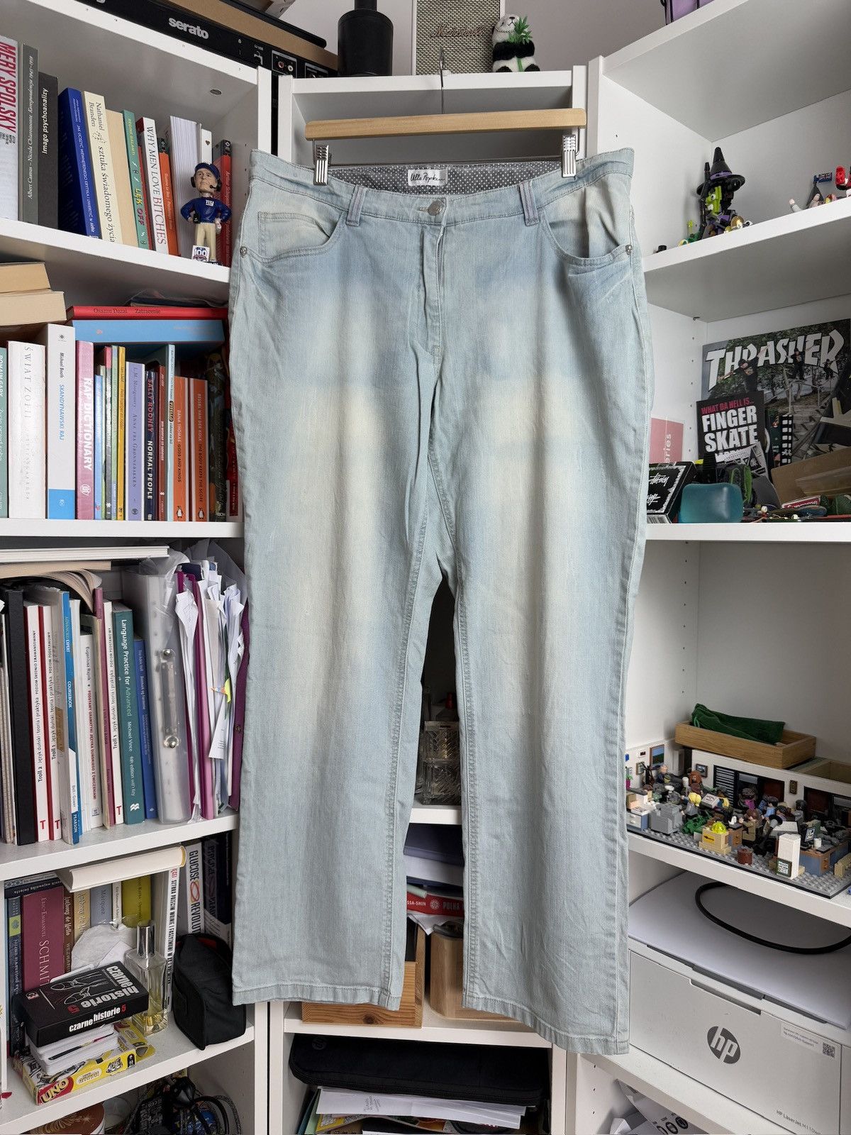 Japanese Brand Vintage y2k avantgarde style skull logo denim pants 36 opium Size US 36 / EU 52 - 2 Thumbnail