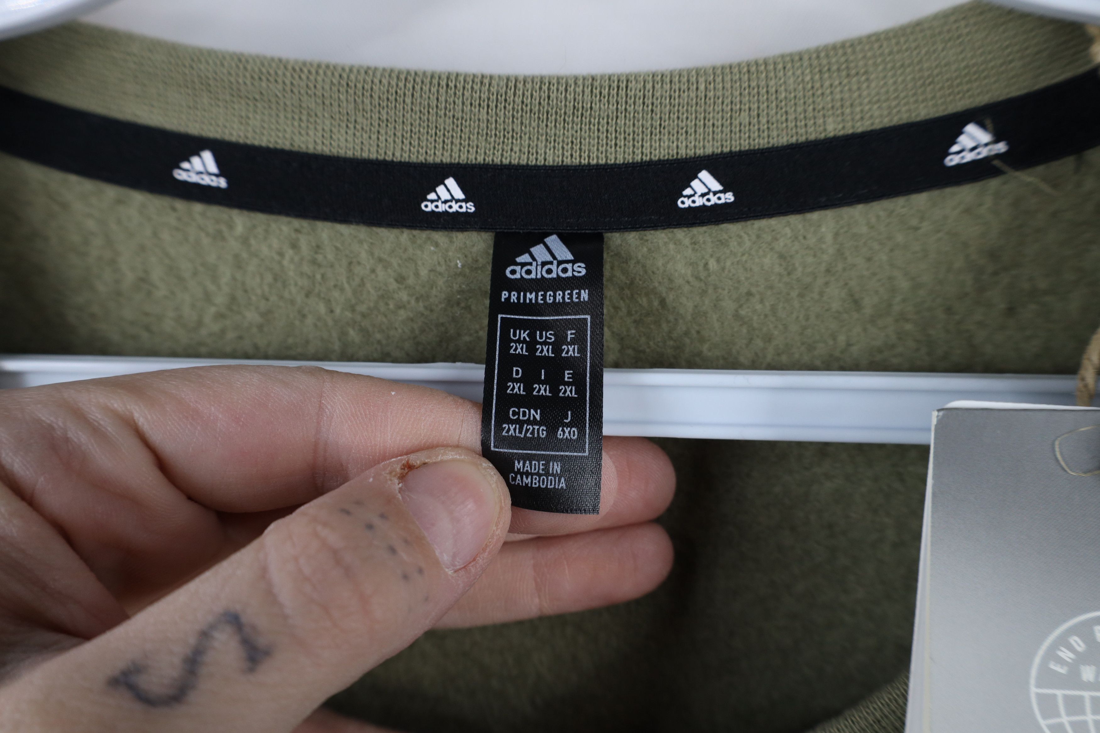 Adidas × Vintage New Adidas Out Striped Crewneck Sweatshirt Green Black Size US XXL / EU 58 / 5 - 5 Thumbnail