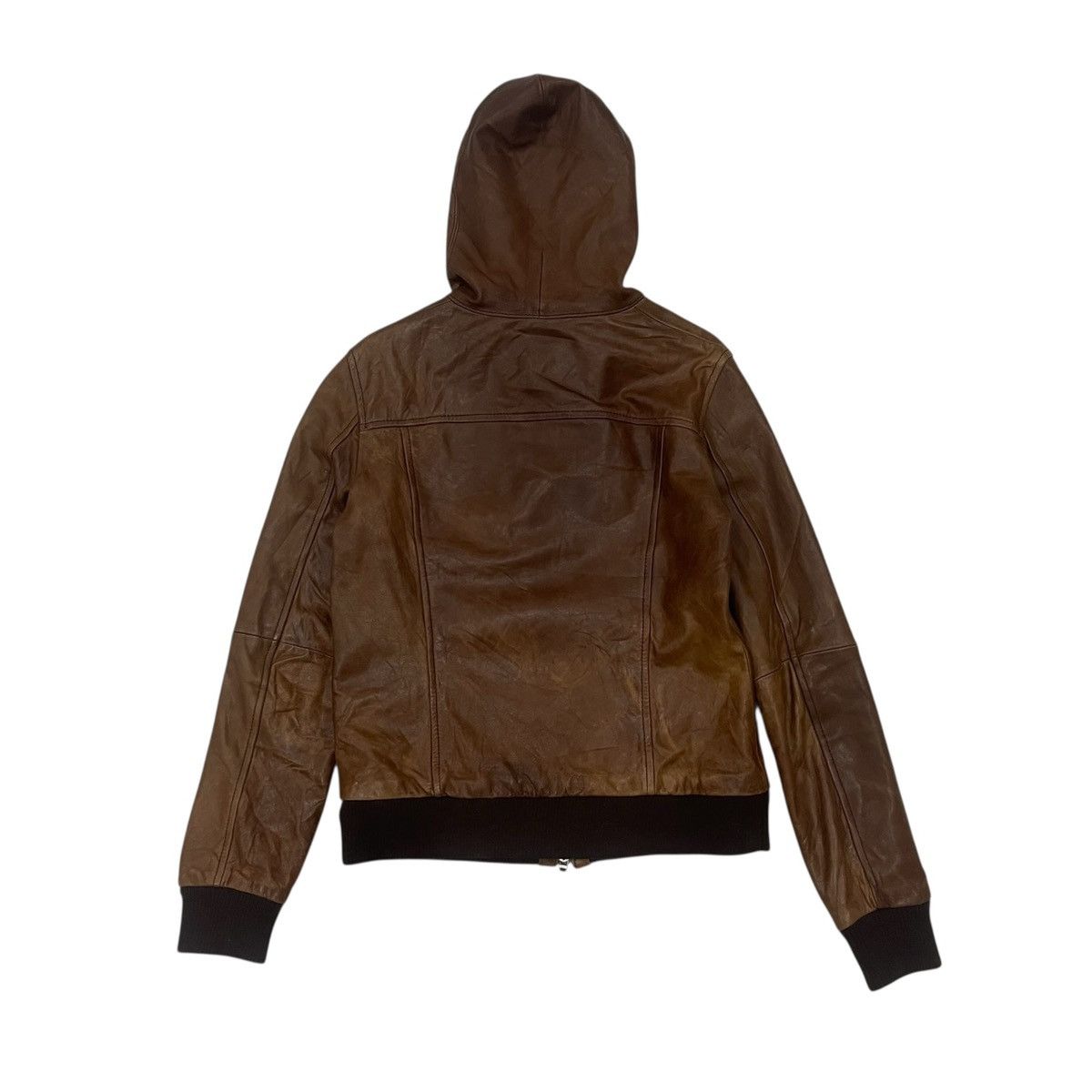 Beams Plus Vintage Beams Lamb Leather Hoodie Jacket Size S / US 4 / IT 40 - 3 Thumbnail