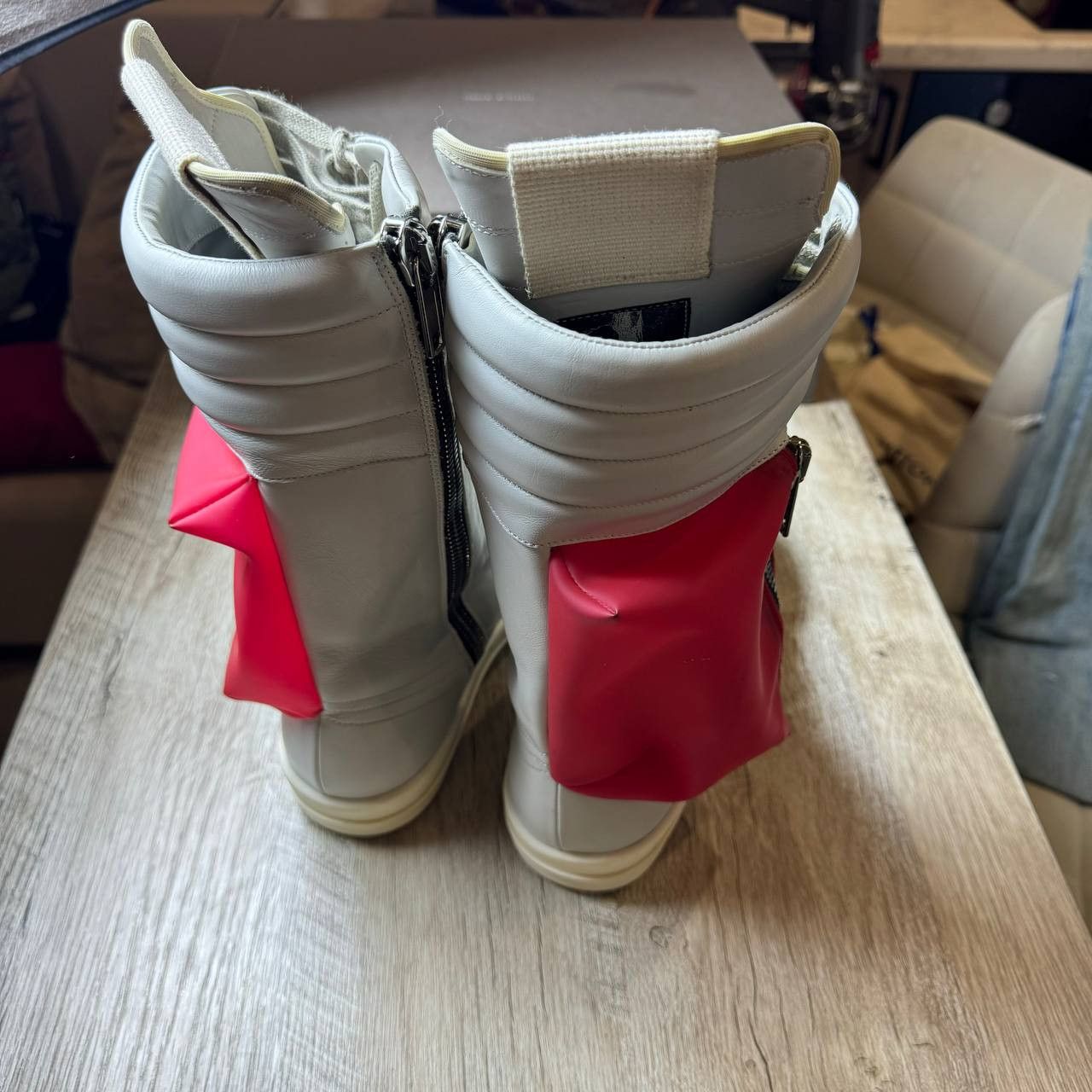Rick Owens Rick Owens Cargobasket Oyster Red Size US 8 / EU 41 - 7 Thumbnail