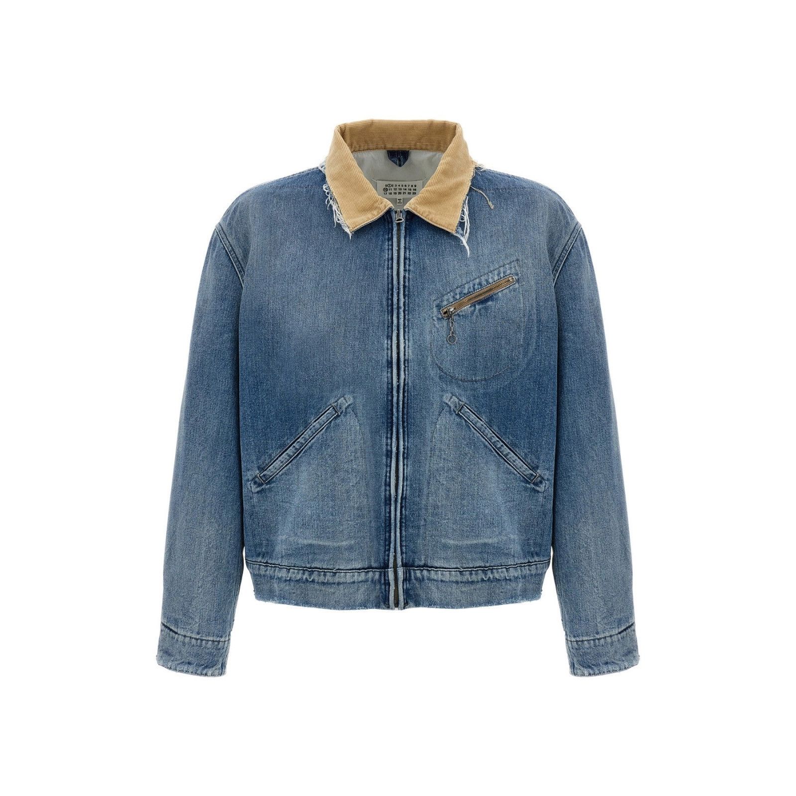Maison Margiela maison margiela no-collar denim jacket size 46