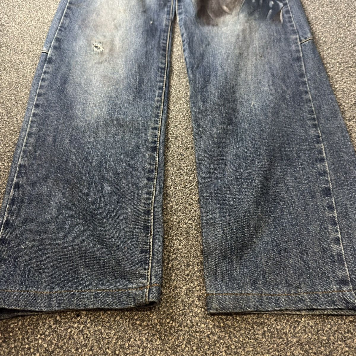 Japanese Brand 🔥🇯🇵 Vintage y2k Hand Printed Ronin Bj Jeans Karakuri Size US 30 / EU 46 - 7 Thumbnail
