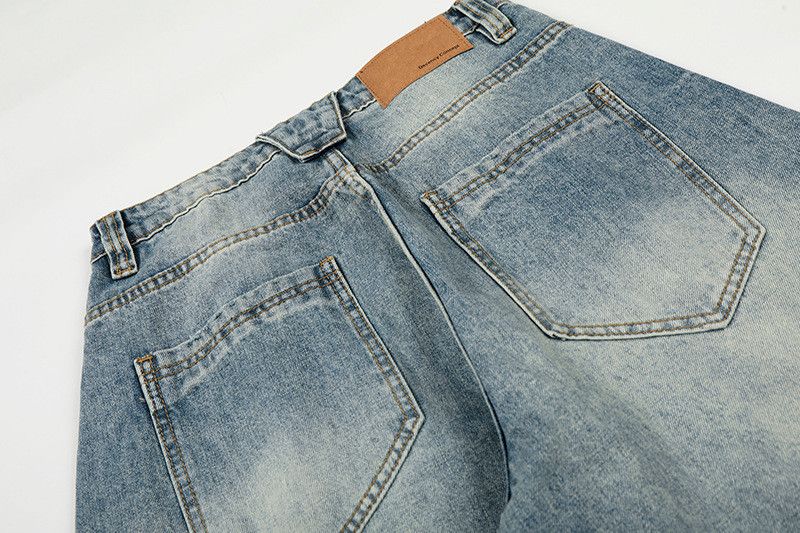 Vintage Retro button men's washed casual scimitar jeans Size US 32 / EU 48 - 5 Thumbnail