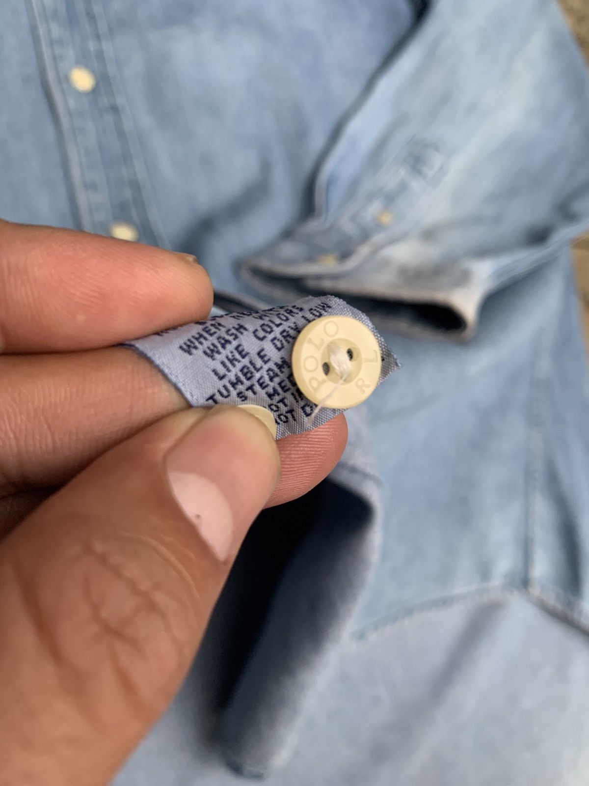 Ralph Lauren × Vintage 2000s Ralph Lauren Faded Blue Jeans Classics Pony Shirt Size US XL / EU 56 / 4 - 7 Thumbnail