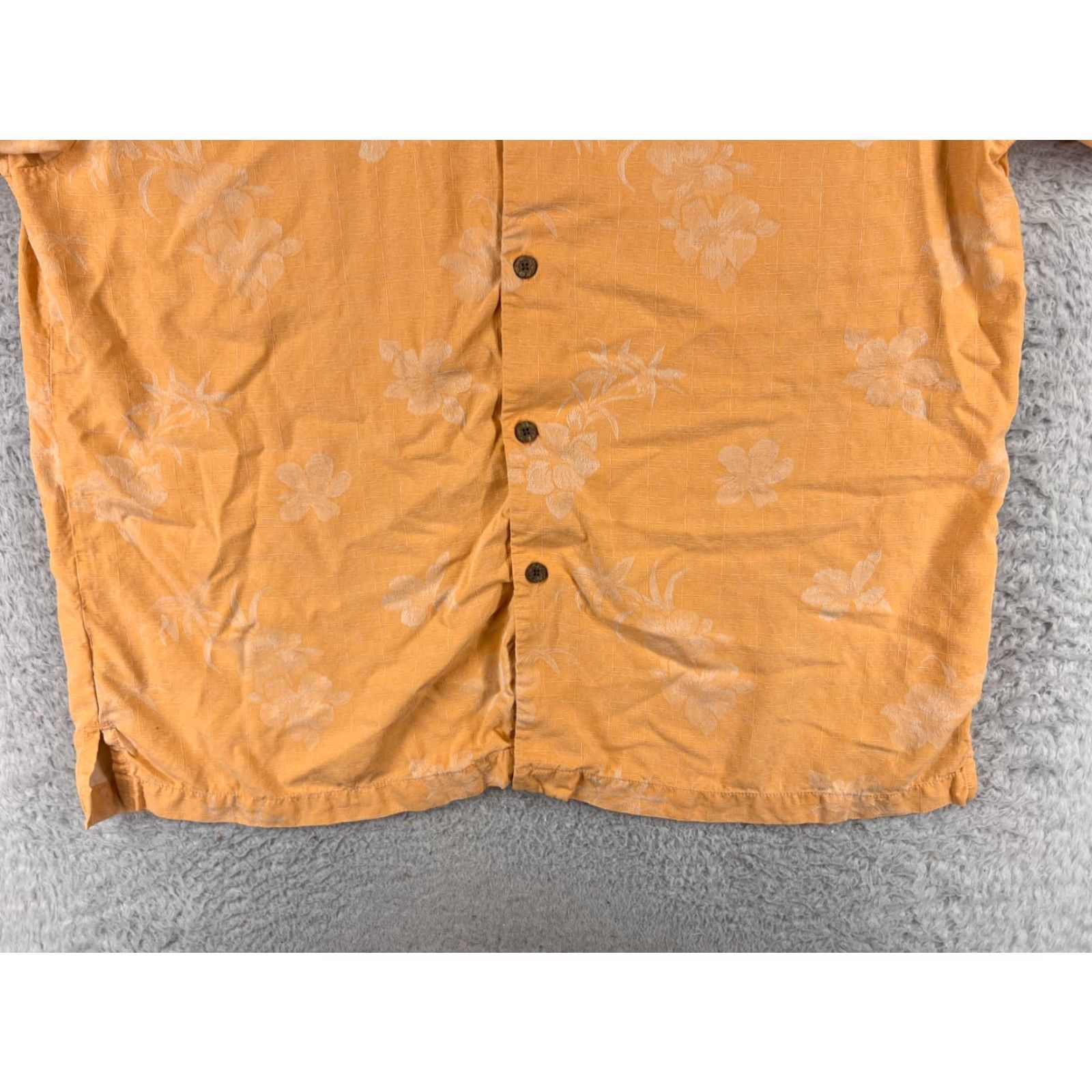Tommy Bahama Tommy Bahama Shirt Mens XL Orange Floral Palm Island Silk Hawaiian Size US XL / EU 56 / 4 - 7 Thumbnail