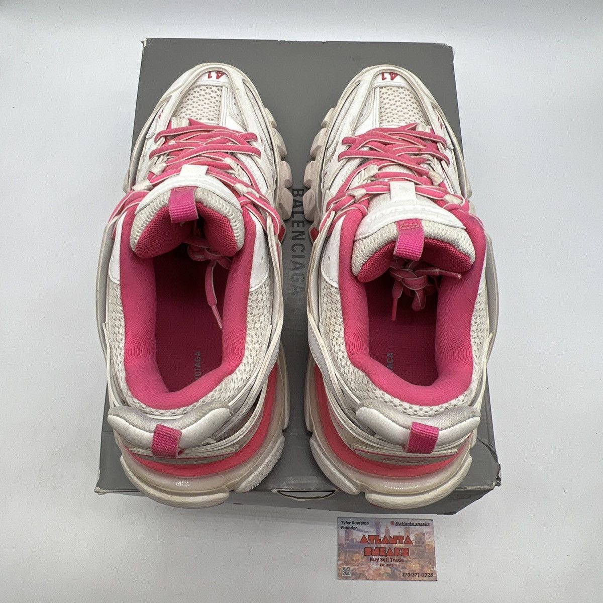 Balenciaga Balenciaga Wmns track sneaker white fluo pink Size US 11 / EU 44 - 7 Thumbnail