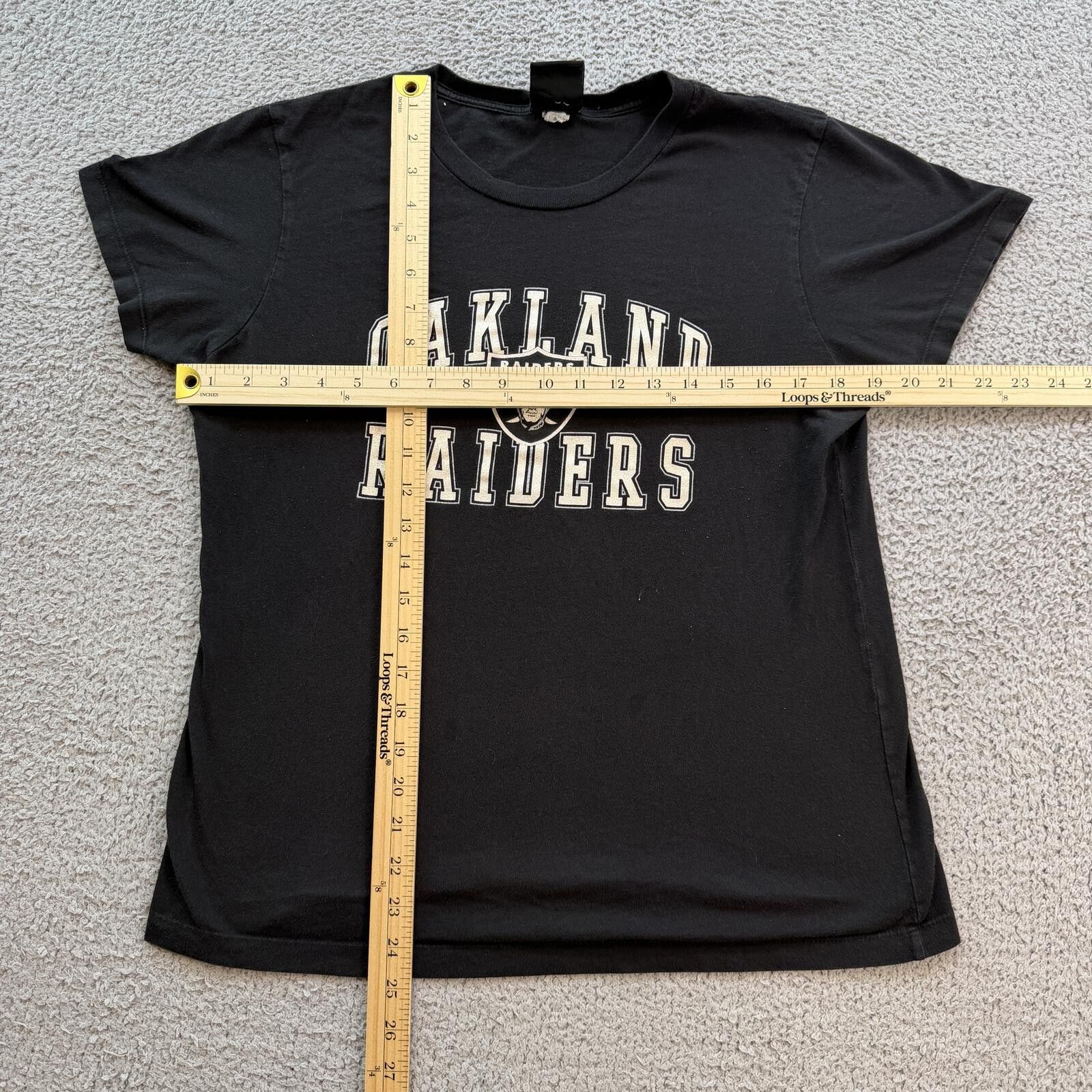 NFL Oakland Raiders NFL Team Apparel Black T Shirt Womens XL Size XL / US 12-14 / IT 48-50 - 3 Thumbnail