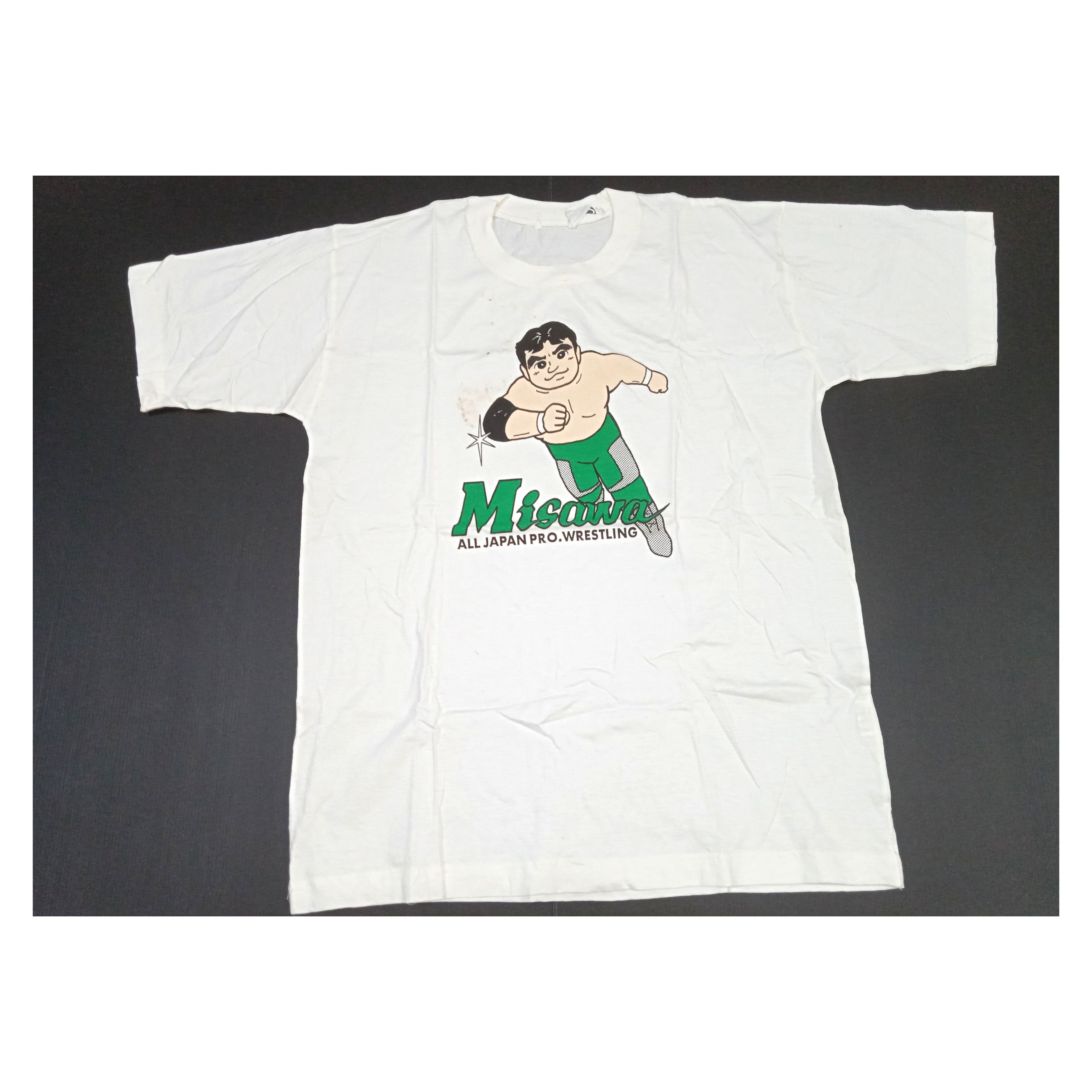 Vintage 90s AJPW Mitsuharu Misawa T Shirt Wrestling
