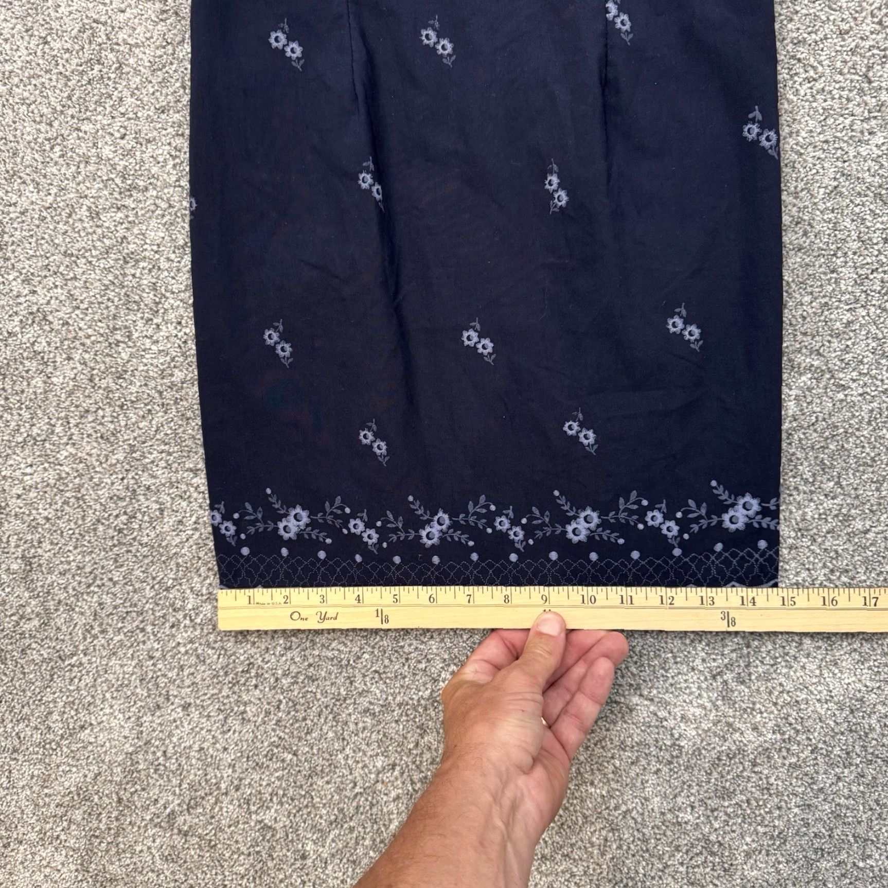 Vintage VINTAGE Maurices Dress sheath 90s Garden Party Floral Sleeveless Womens Navy Blue Size 5 Knee Length Size S / US 4 / IT 40 - 7 Thumbnail