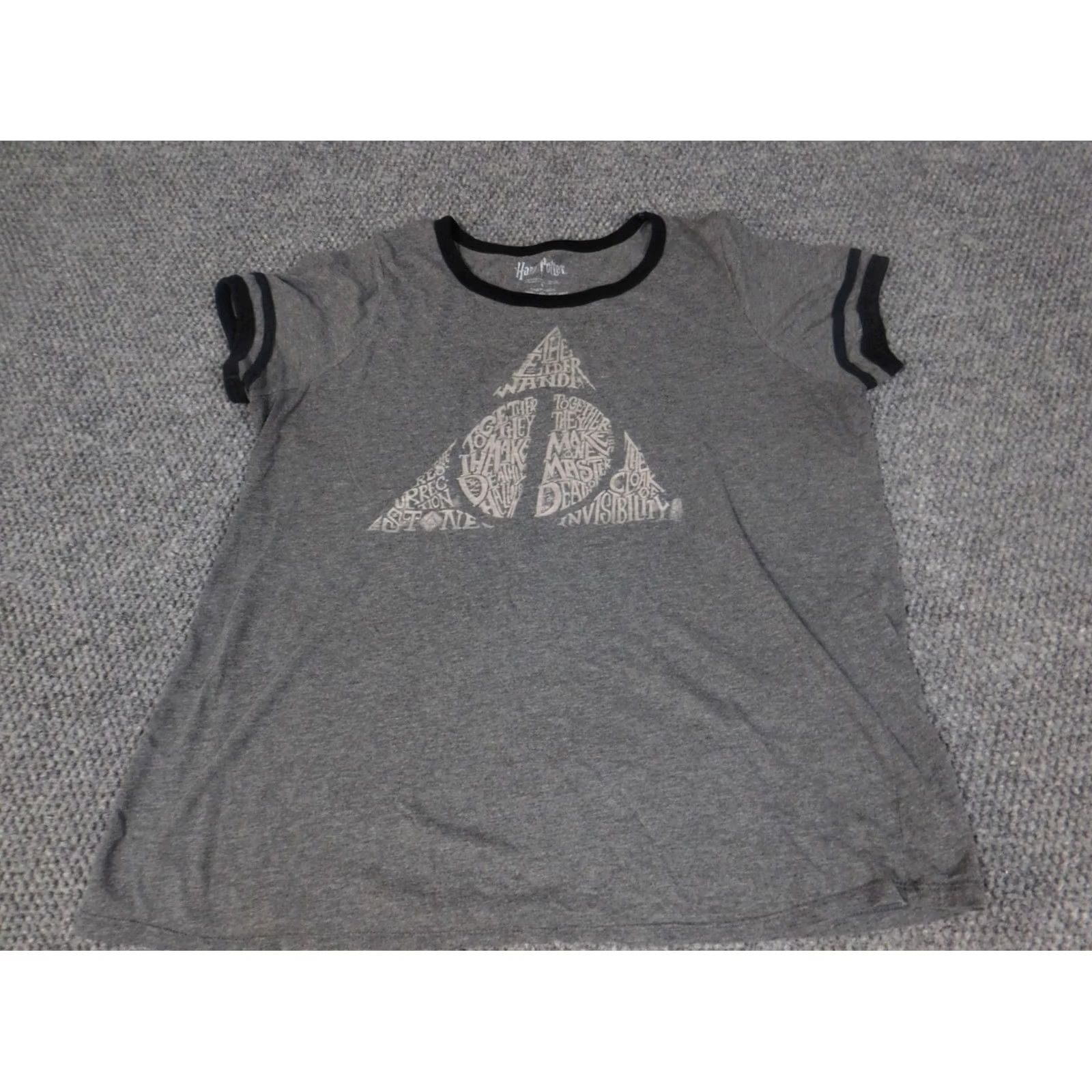 Vintage Harry Potter Womens Shirt L Gray Crew Neck Long Sleeve Cotton Rayon Blouse Casual Movie Classic Womens Size L / US 10 / IT 46 - 2 Thumbnail