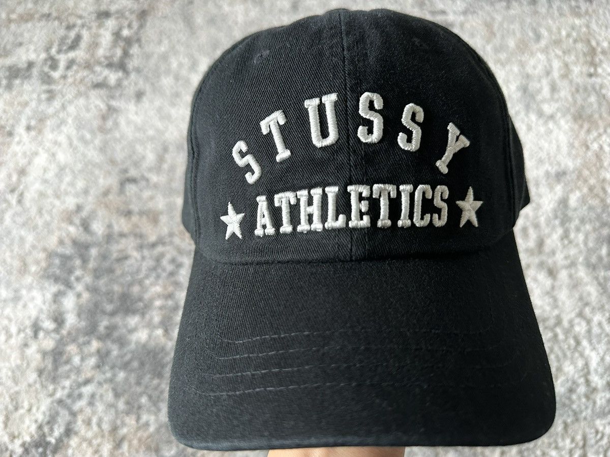 Stussy STUSSY LOW PROFILE ATHLETICS STRAPBACK BLACK CAP (SS25) Size ONE SIZE - 12 Thumbnail