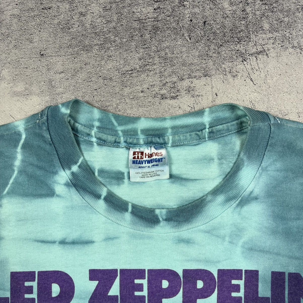 Band Tees × Vintage Vintage Led Zeppelin rare tie dye tee 1990 Size US XL / EU 56 / 4 - 6 Thumbnail