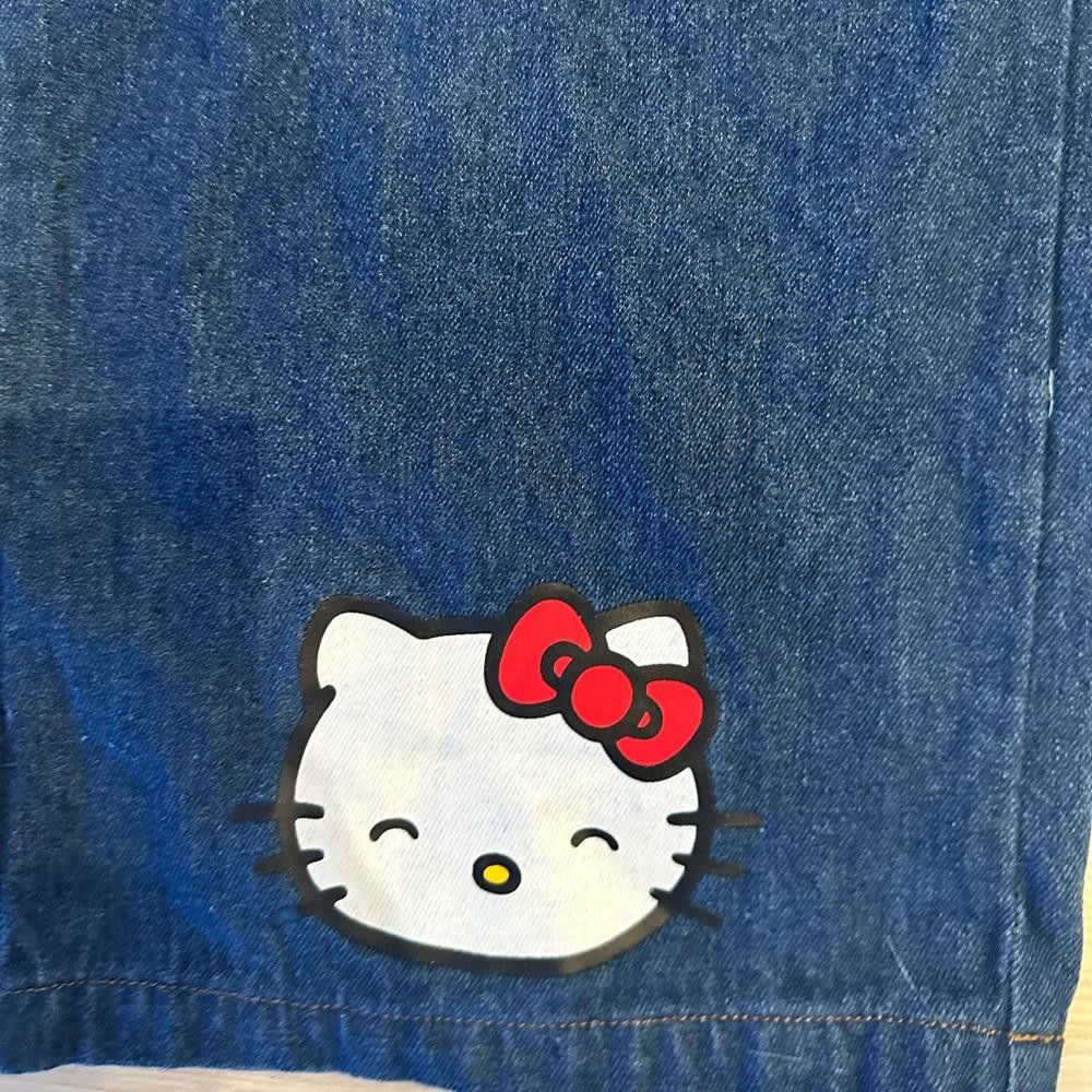 Shein SHEIN × Hello Kitty Painted Wide Leg Jeans Denim Medium Size 30" / US 8 / IT 44 - 4 Thumbnail