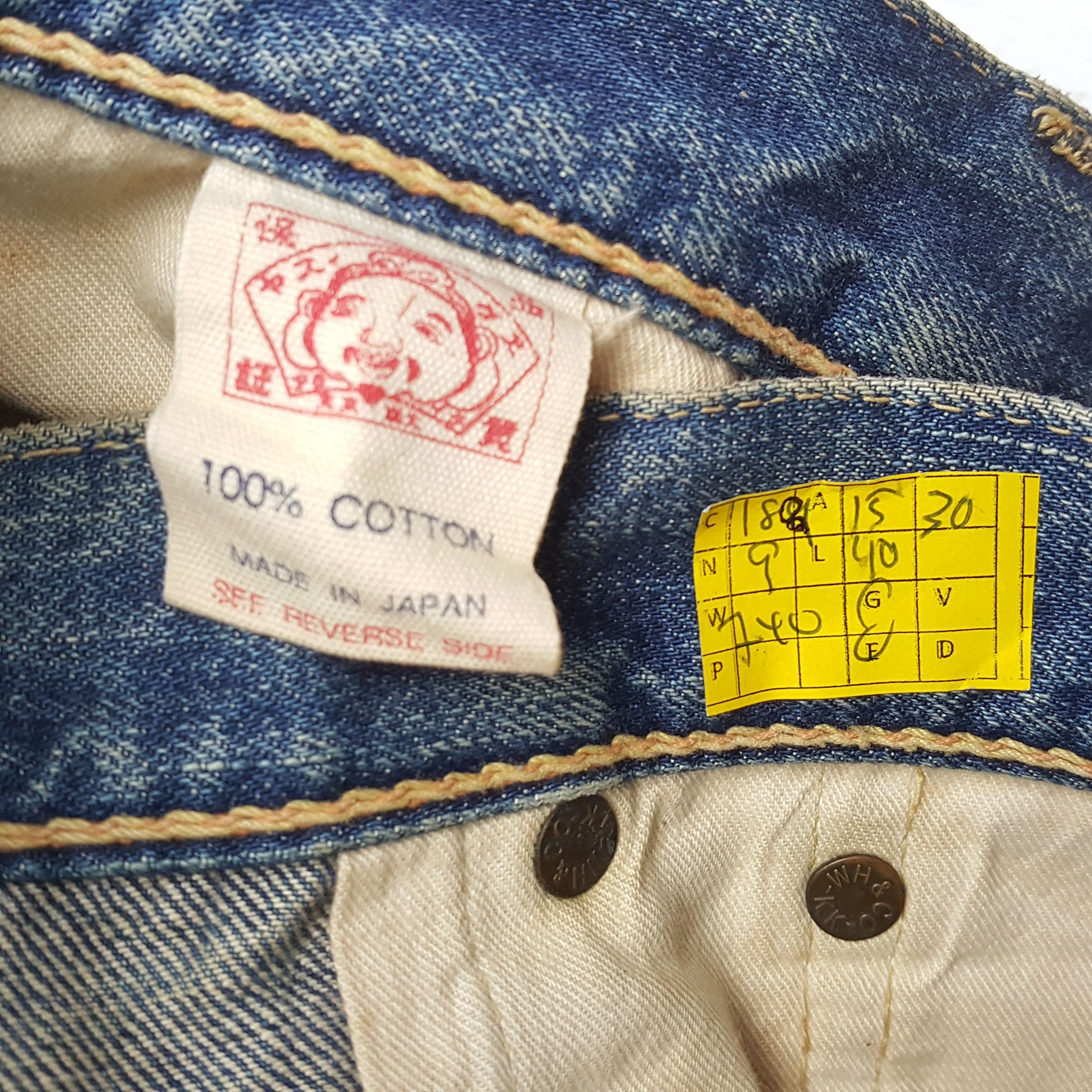 Evisu × Japanese Brand × Vintage Vintage EVISU Japanese Brand Daicock Custom Distressed Jeans Size US 30 / EU 46 - 13 Thumbnail