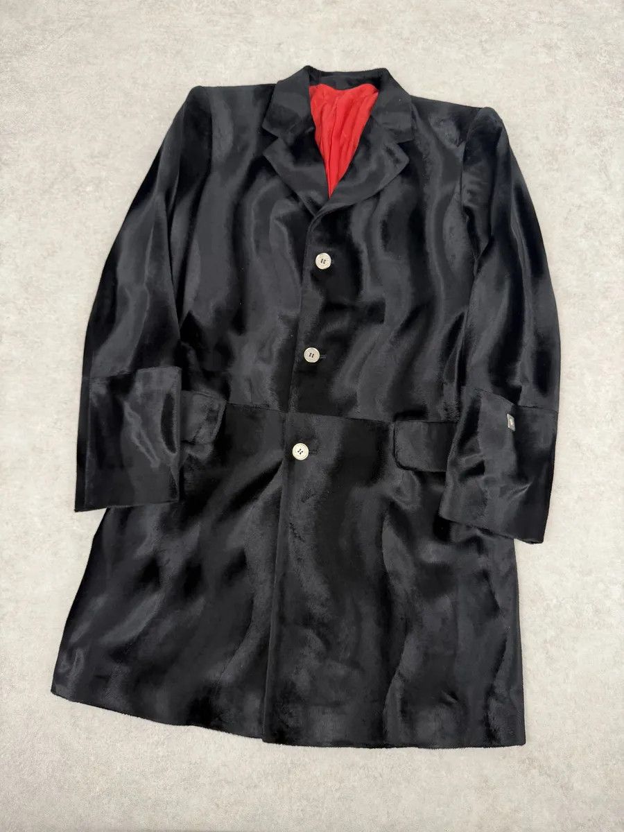 Versace 2000s Versace Faux Fur Black Imperial Trench Coat Size US M / EU 48-50 / 2 - 5 Thumbnail