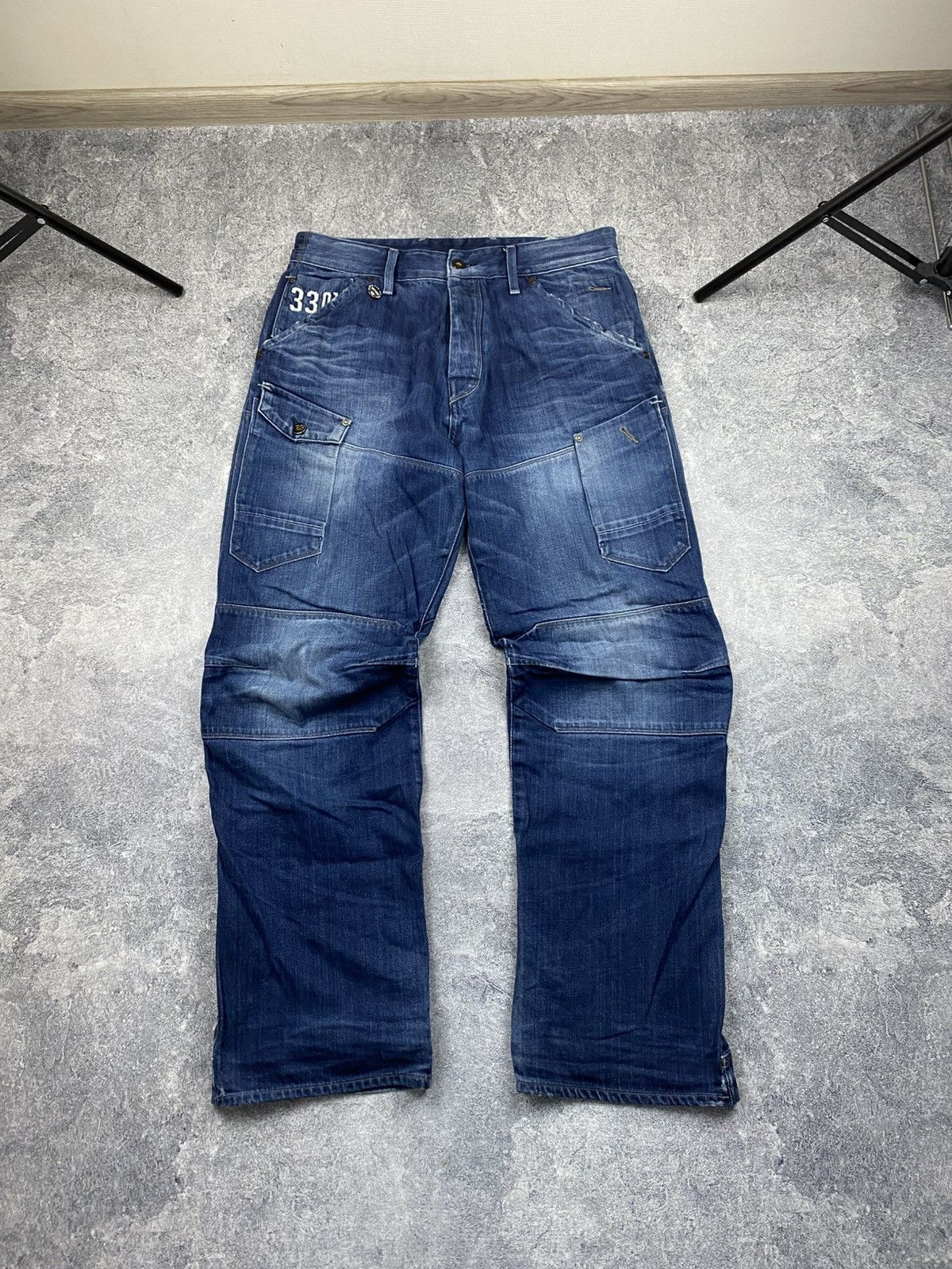 G-Star × Japanese Brand × Vintage Vintage G-Star Raw Japanese Distressed Cargo Pants Y2 Size US 33 - 1 Thumbnail