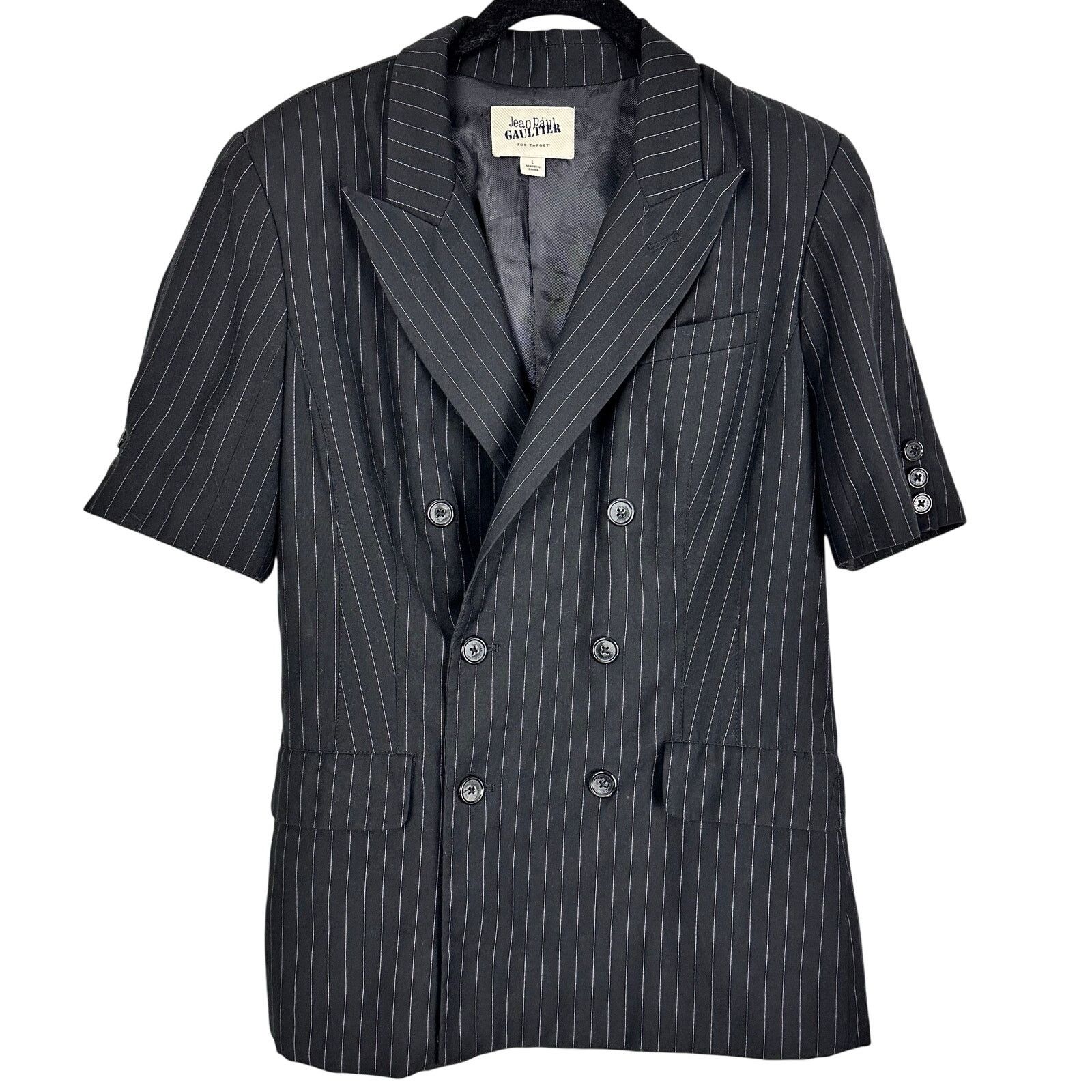 RARE Jean Paul Gaultier x Target Pinstripe Short Blazer Sz L