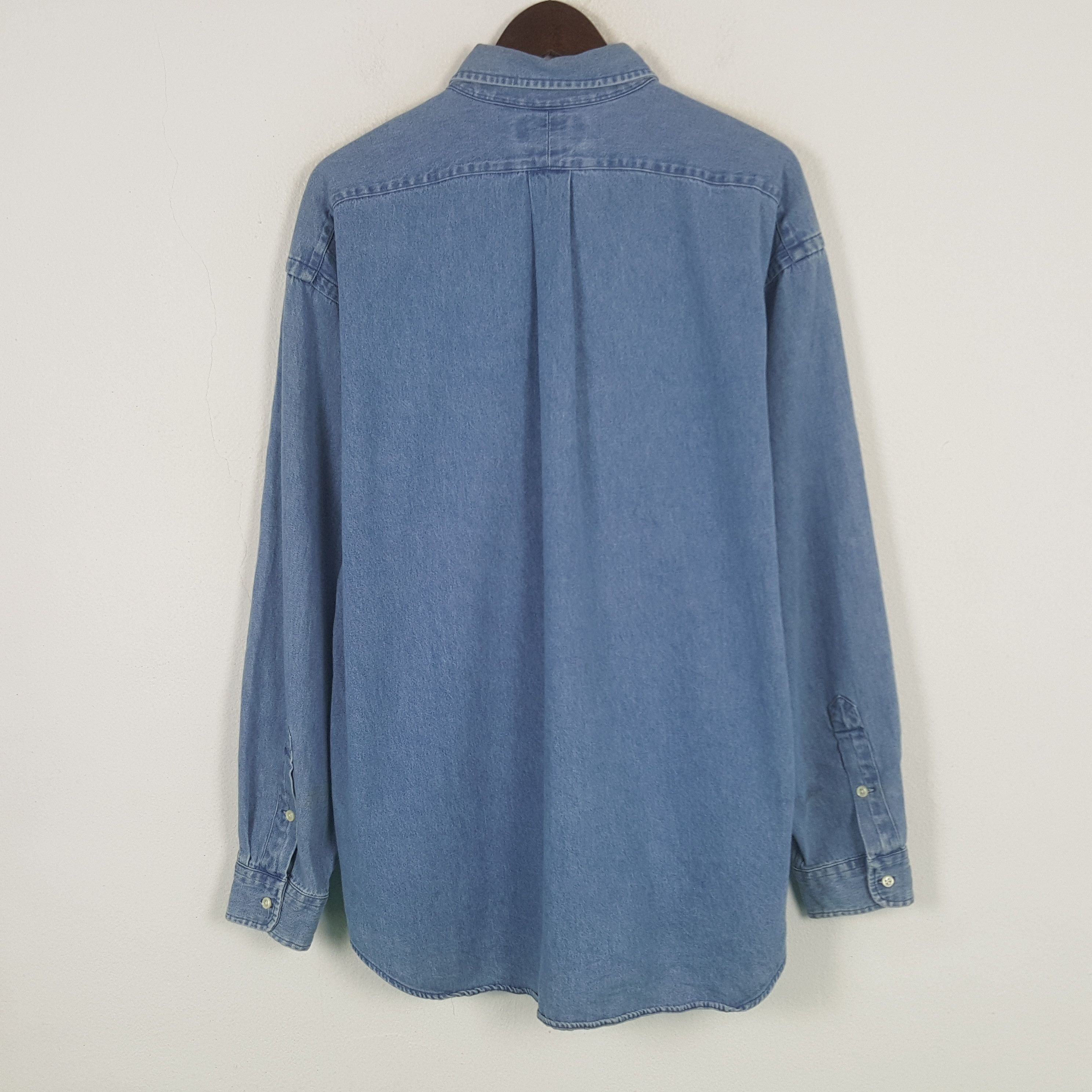 Polo Ralph Lauren Vintage Polo Ralph Lauren Denim Button Up Shirt Size US L / EU 52-54 / 3 - 3 Thumbnail