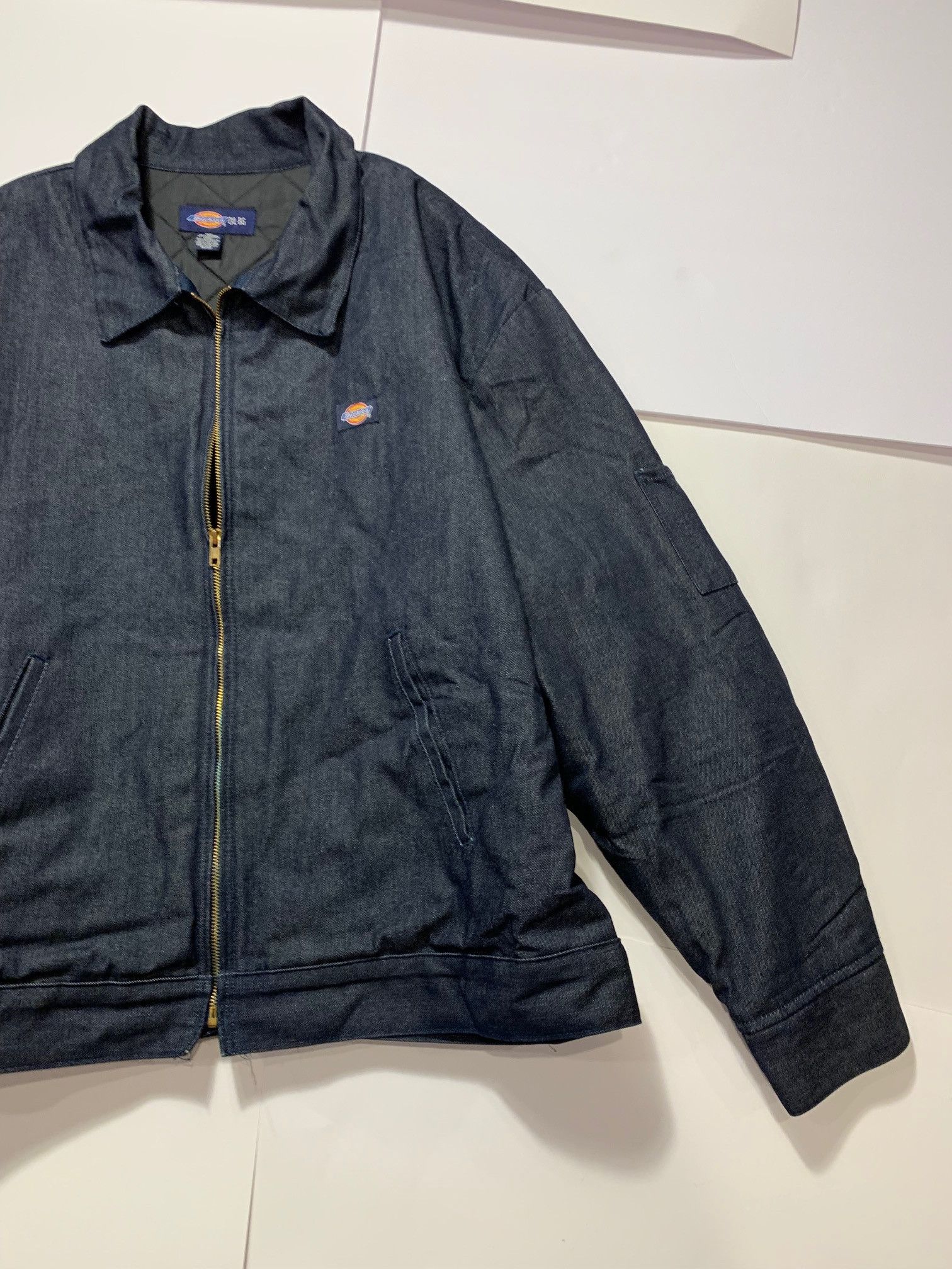 Dickies Vintage distressed deep indigo quilted work jacket dark navy Size US XXL / EU 58 / 5 - 2 Thumbnail